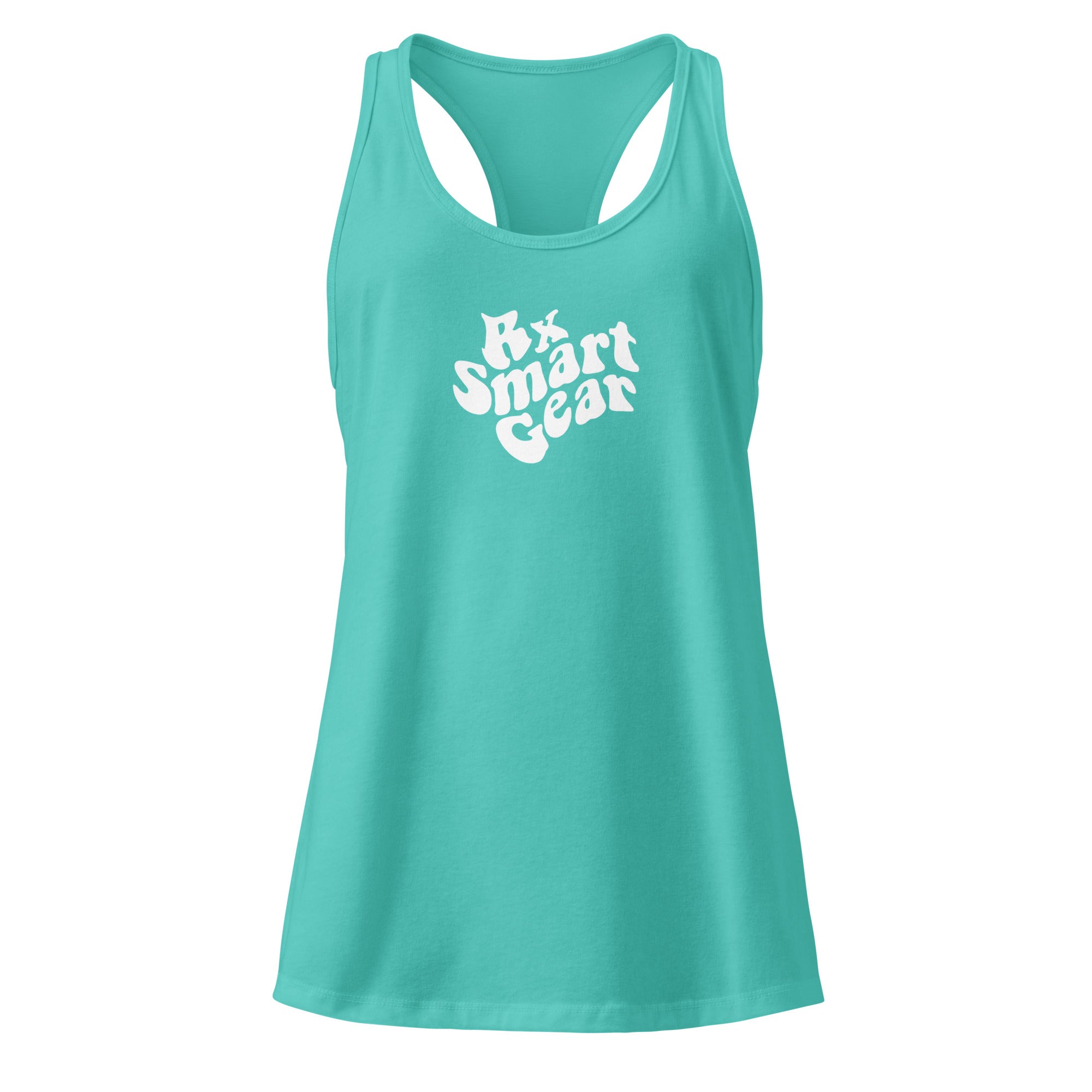 70's Vibes Tank Top Front View Tahiti Blue