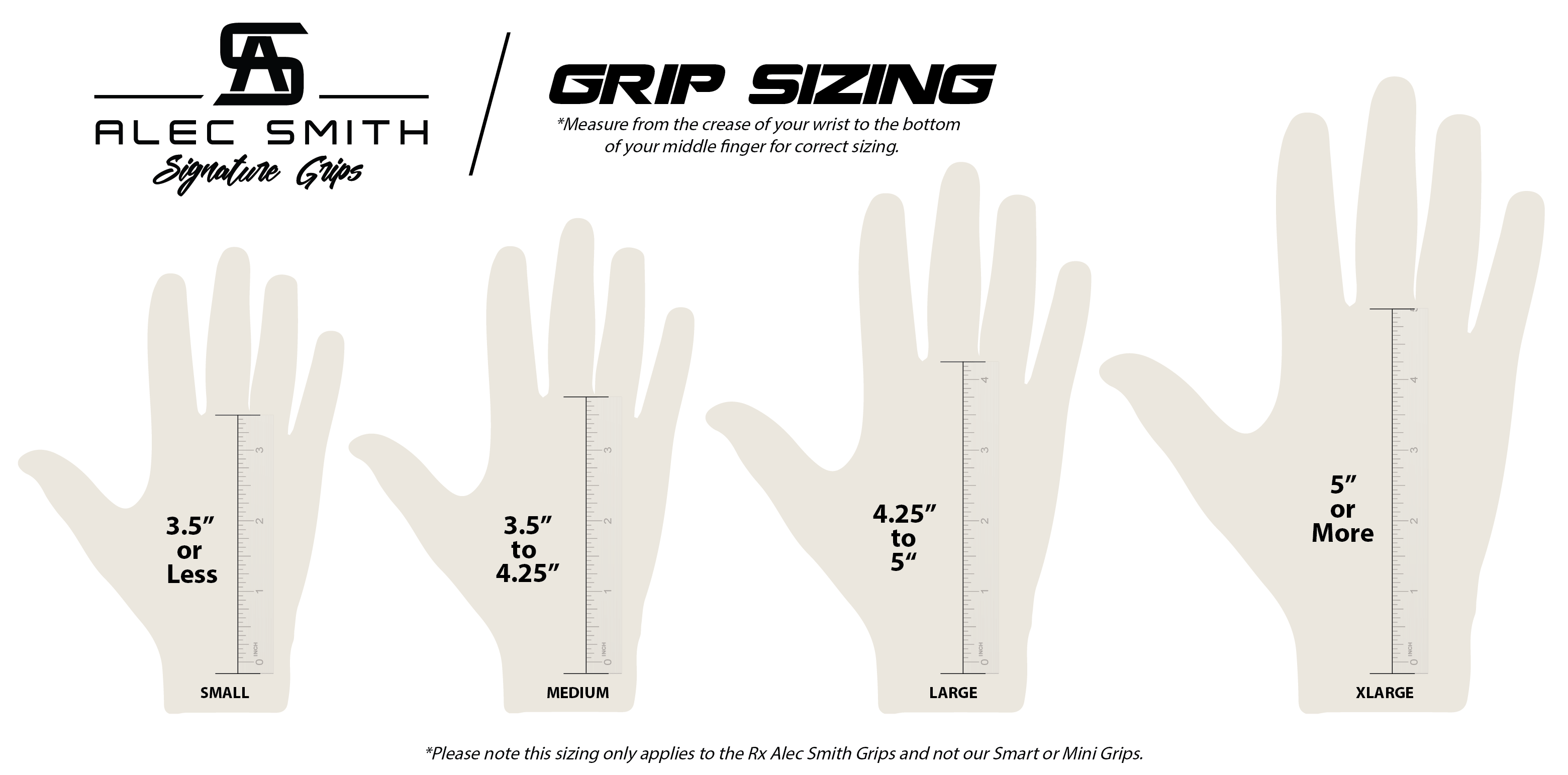Alec Smith Grips Grips Sizing Chart