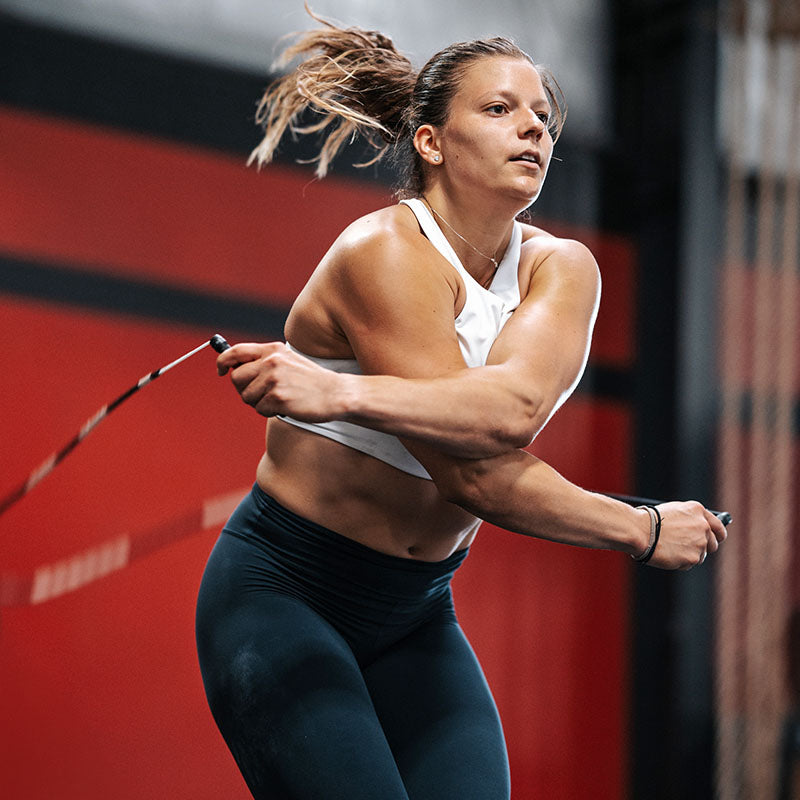 Laura Horvath uses Rx Smart Gear Laura Horvath uses Rx Smart Gear Ropes to learn Crossover Double Unders