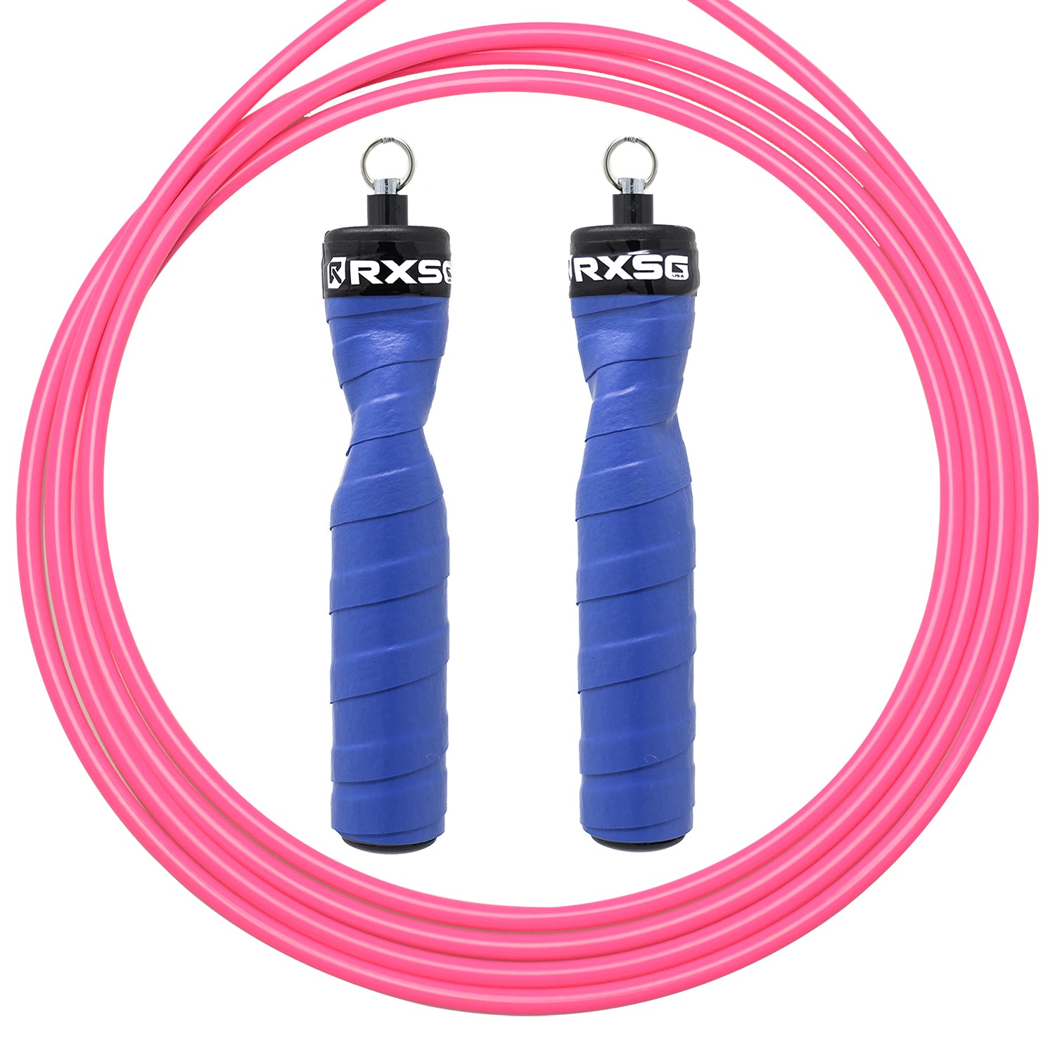 RXSG Original Rx Jump Rope Bionic Blue with Pink Buff Cable