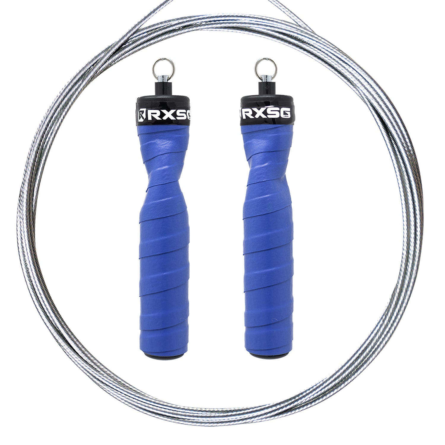RXSG Original Rx Jump Rope Bionic Blue with Uncoated Buff Cable