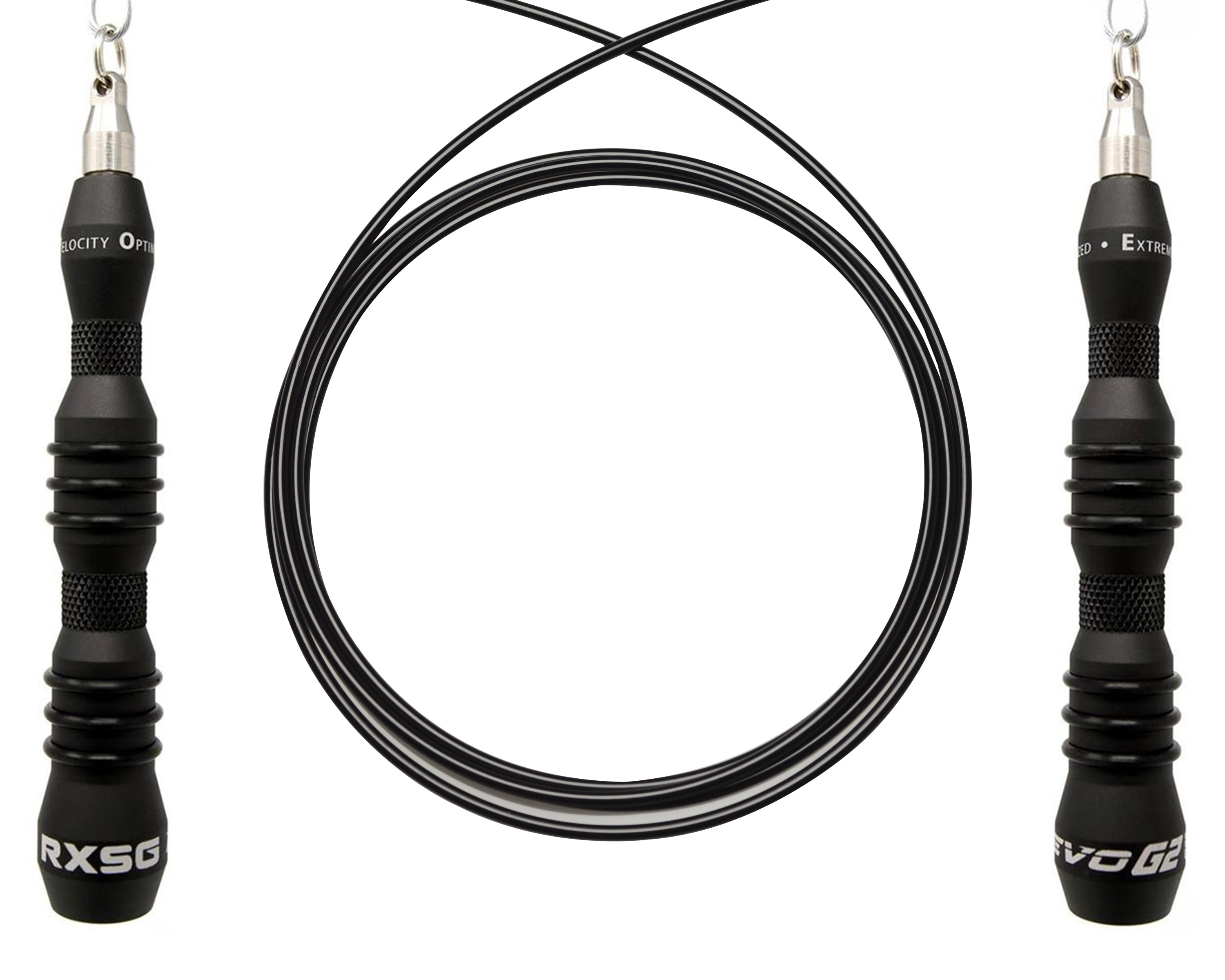 RXSG EVO G2 Speed Jump Rope with Black Cable