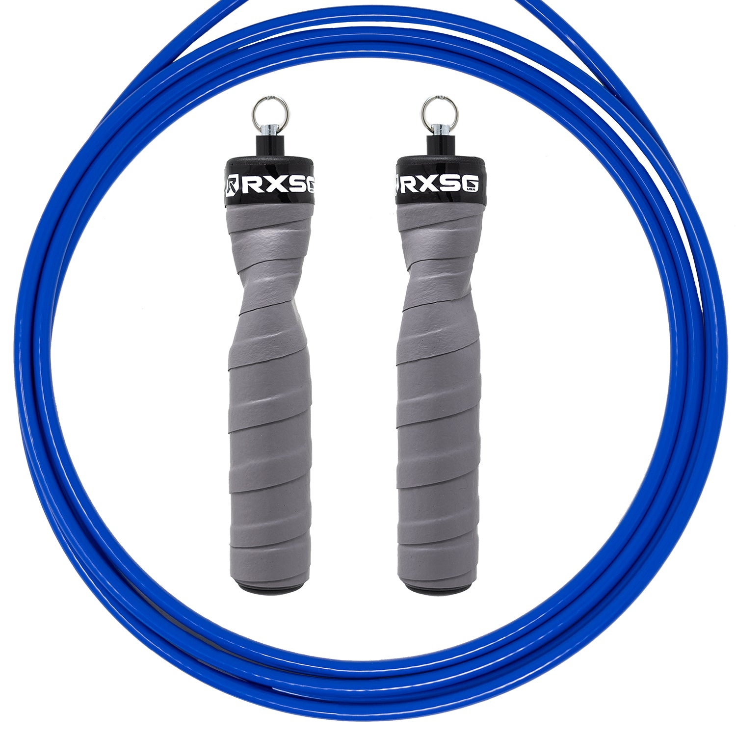 RXSG Original Rx Jump Rope Gauntlet Gray with Blue Hyper Cable