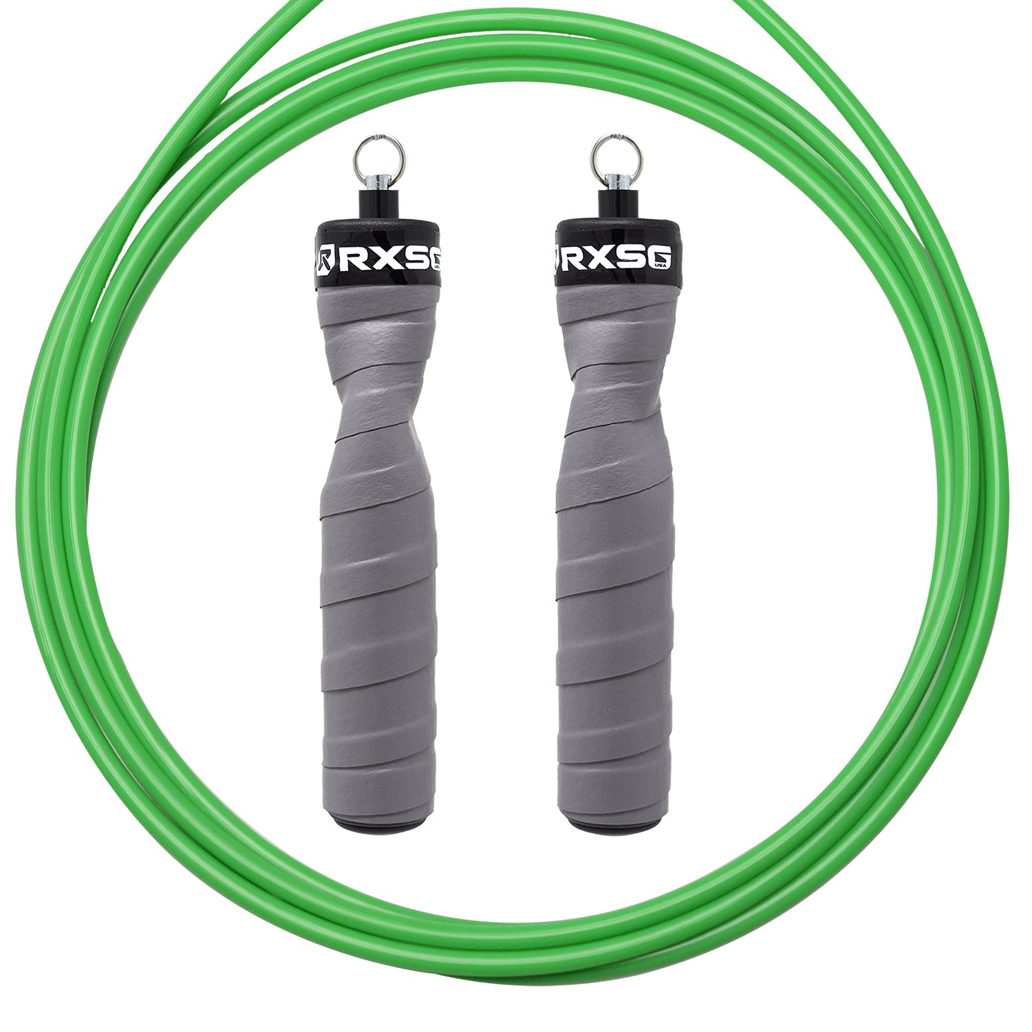 RXSG Original Rx Jump Rope Gauntlet Gray with Green Buff Cable