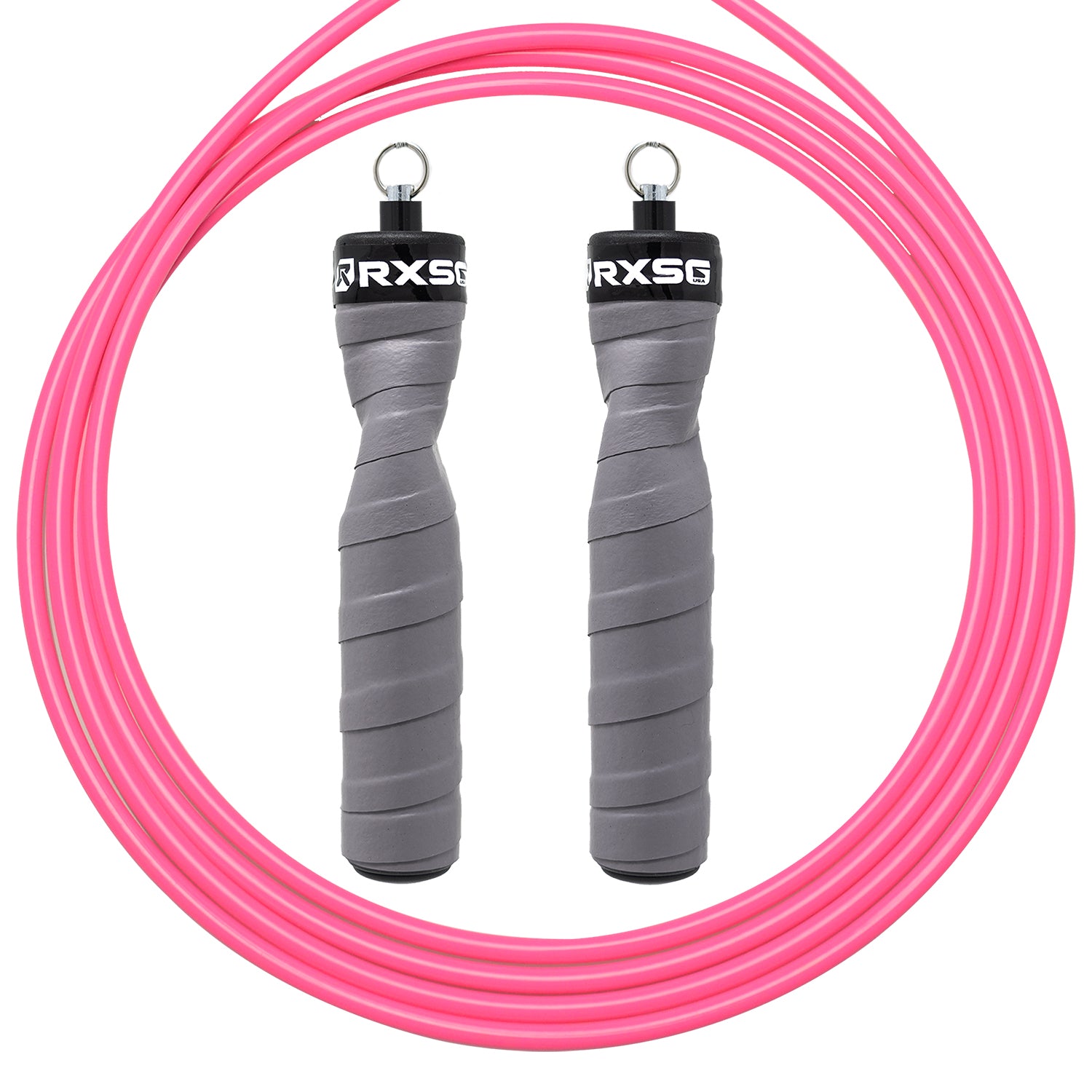 RXSG Original Rx Jump Rope Gauntlet Gray with Pink Buff Cable