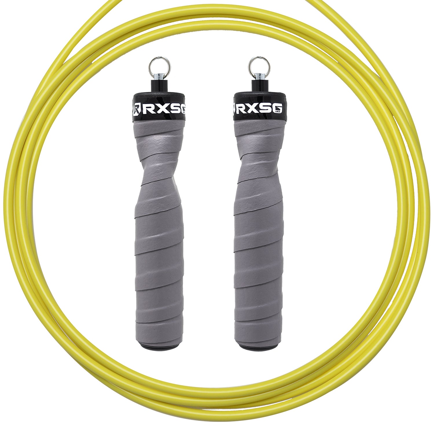 RXSG Original Rx Jump Rope Gauntlet Gray with Yellow Buff Cable