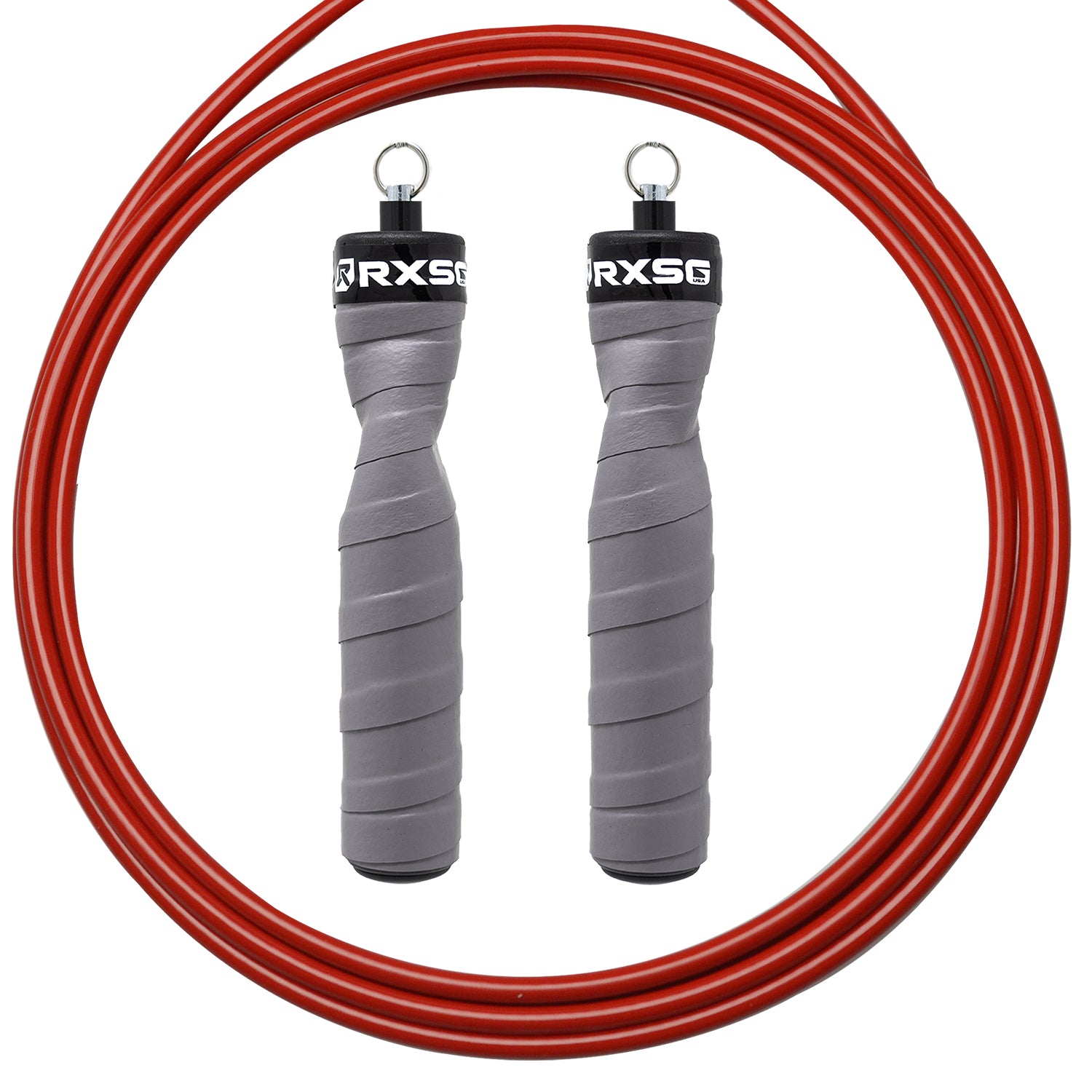 RXSG Original Rx Jump Rope Gauntlet Gray with Red Buff Cable