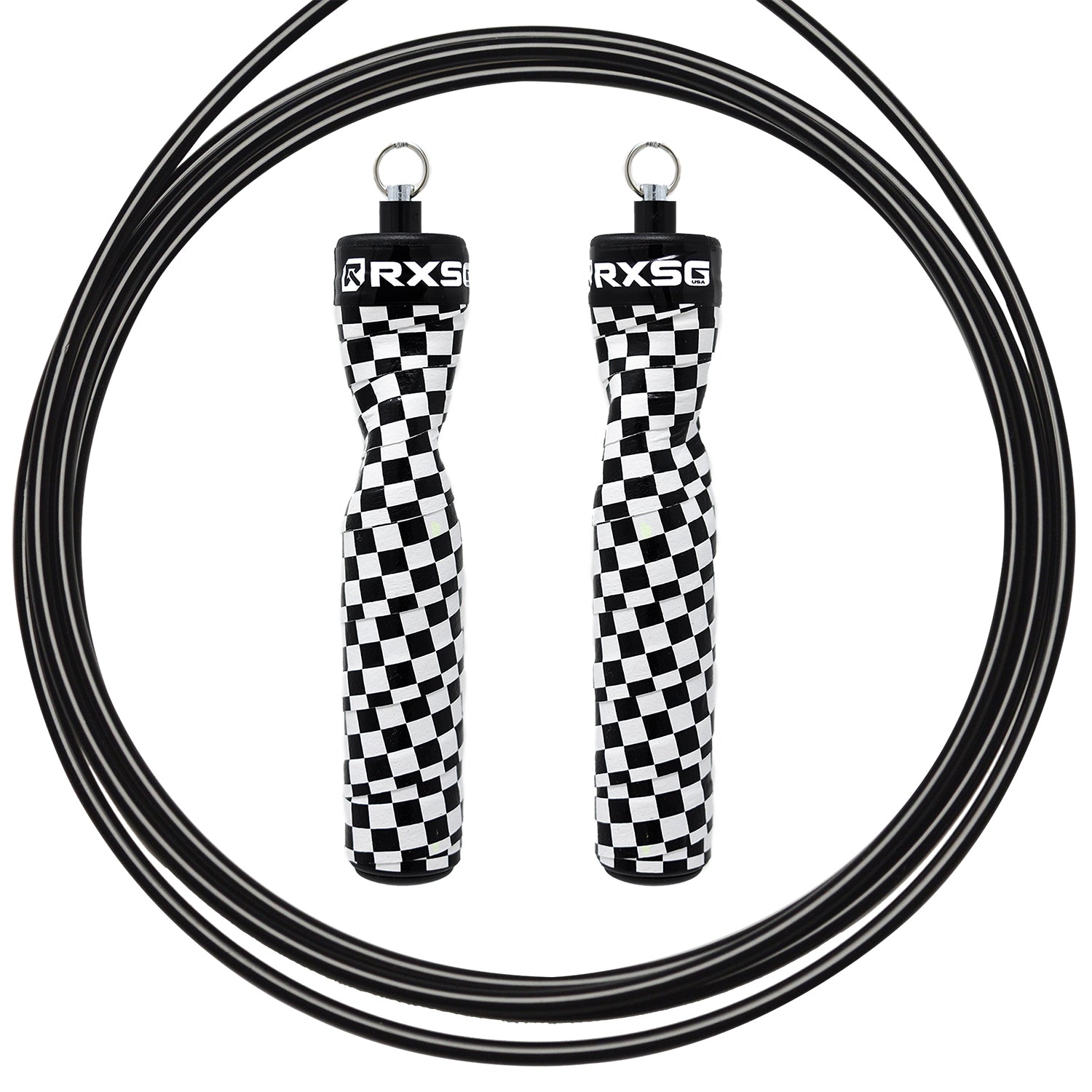 RXSG Rx Original CustomFit The Finisher Jump Rope with Black Buff Cable