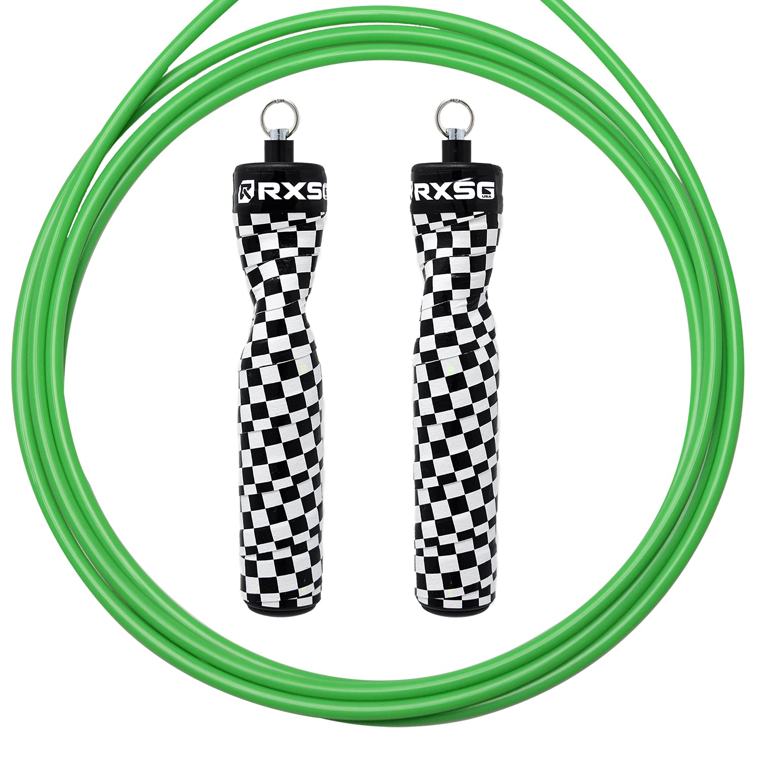 RXSG Rx Original CustomFit The Finisher Jump Rope with Green Buff Cable