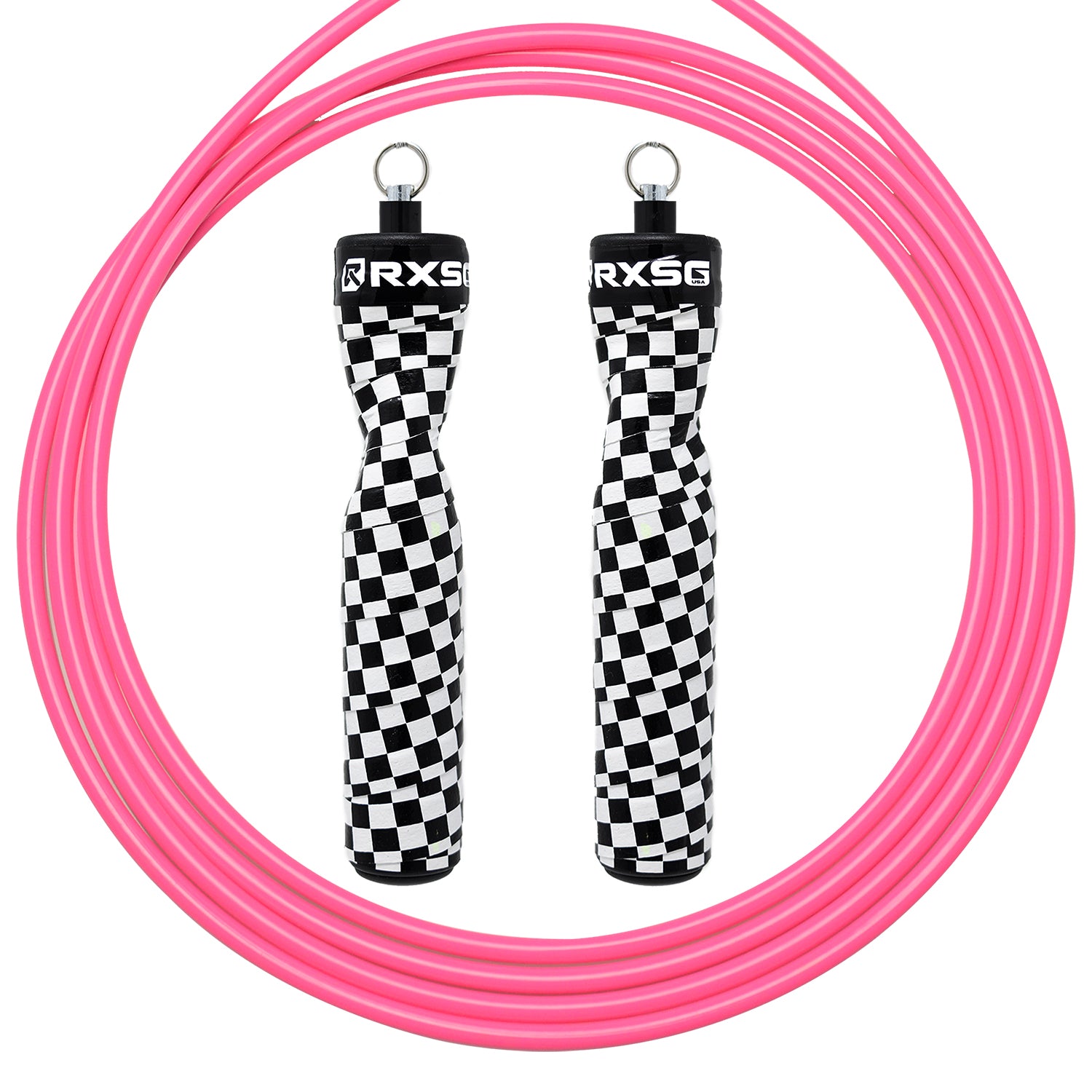 RXSG Rx Original CustomFit The Finisher Jump Rope with Pink Buff Cable