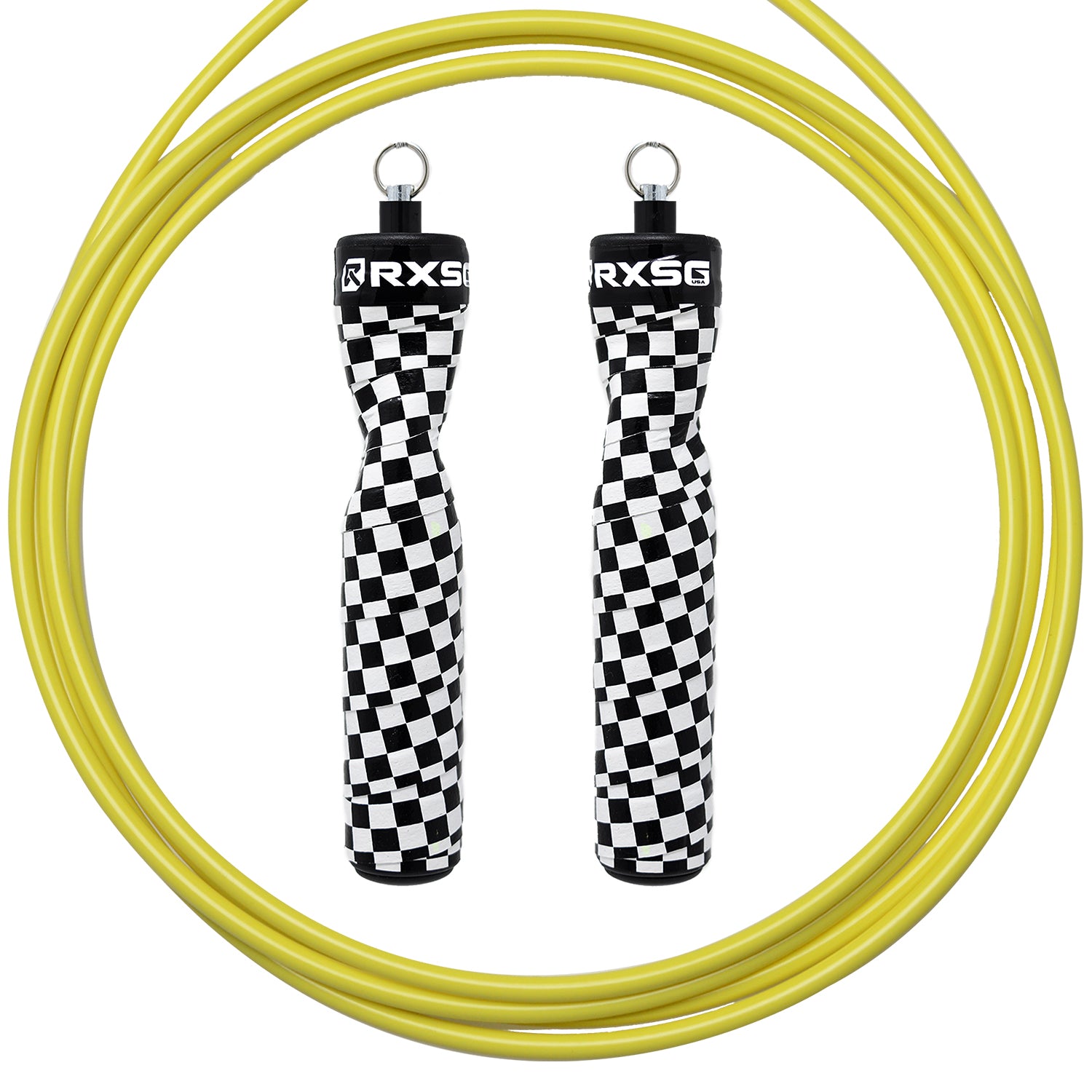 RXSG Rx Original CustomFit The Finisher Jump Rope with Yellow Buff Cable