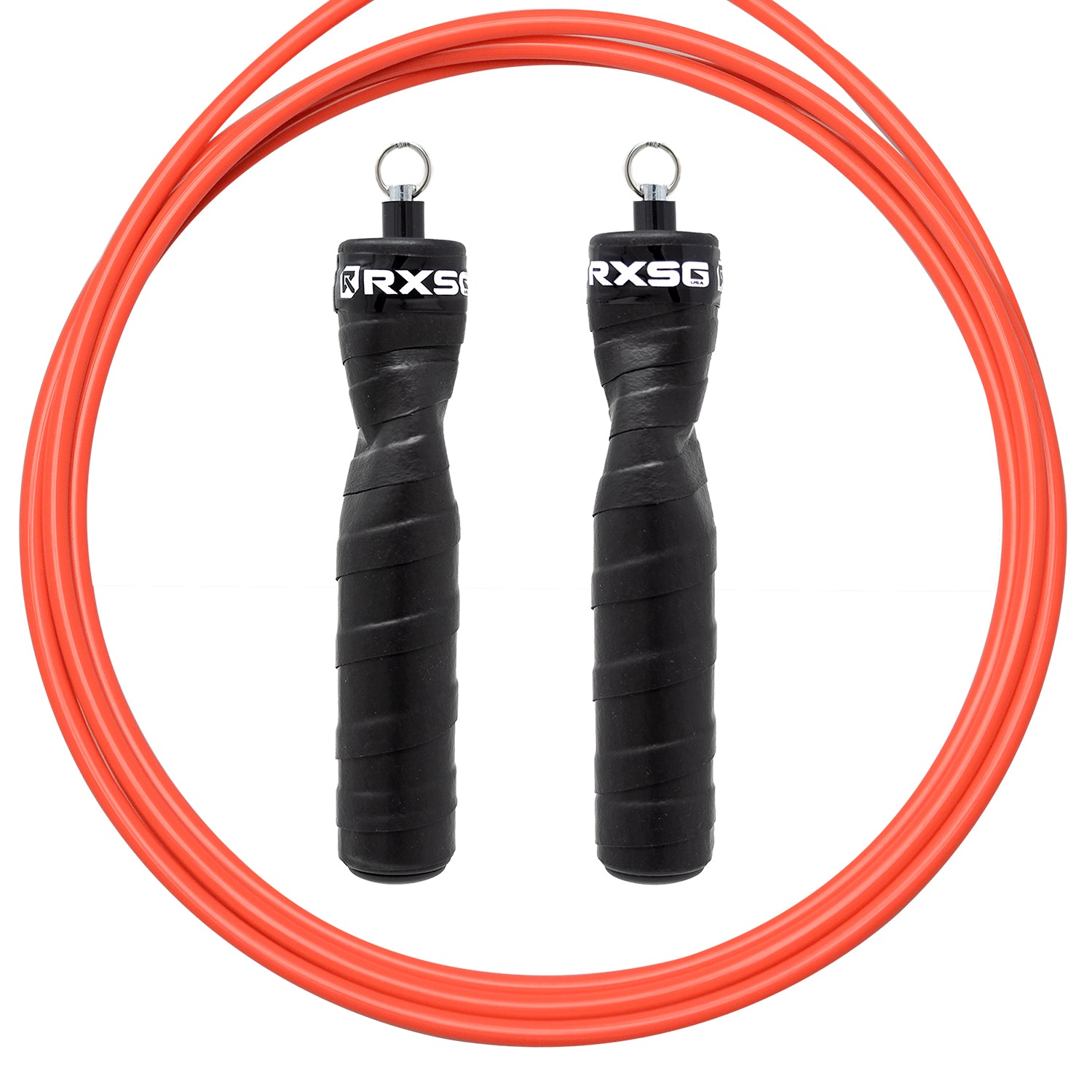RXSG_CustomFit_Black_Jump_Rope_with_Orange_Buff_Cable