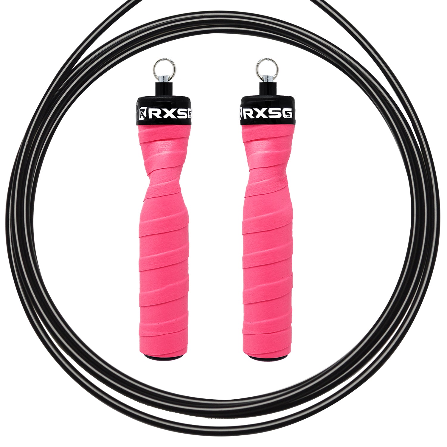 RXSG Original Rx Jump Rope Poppin Pink with Black Buff Cable