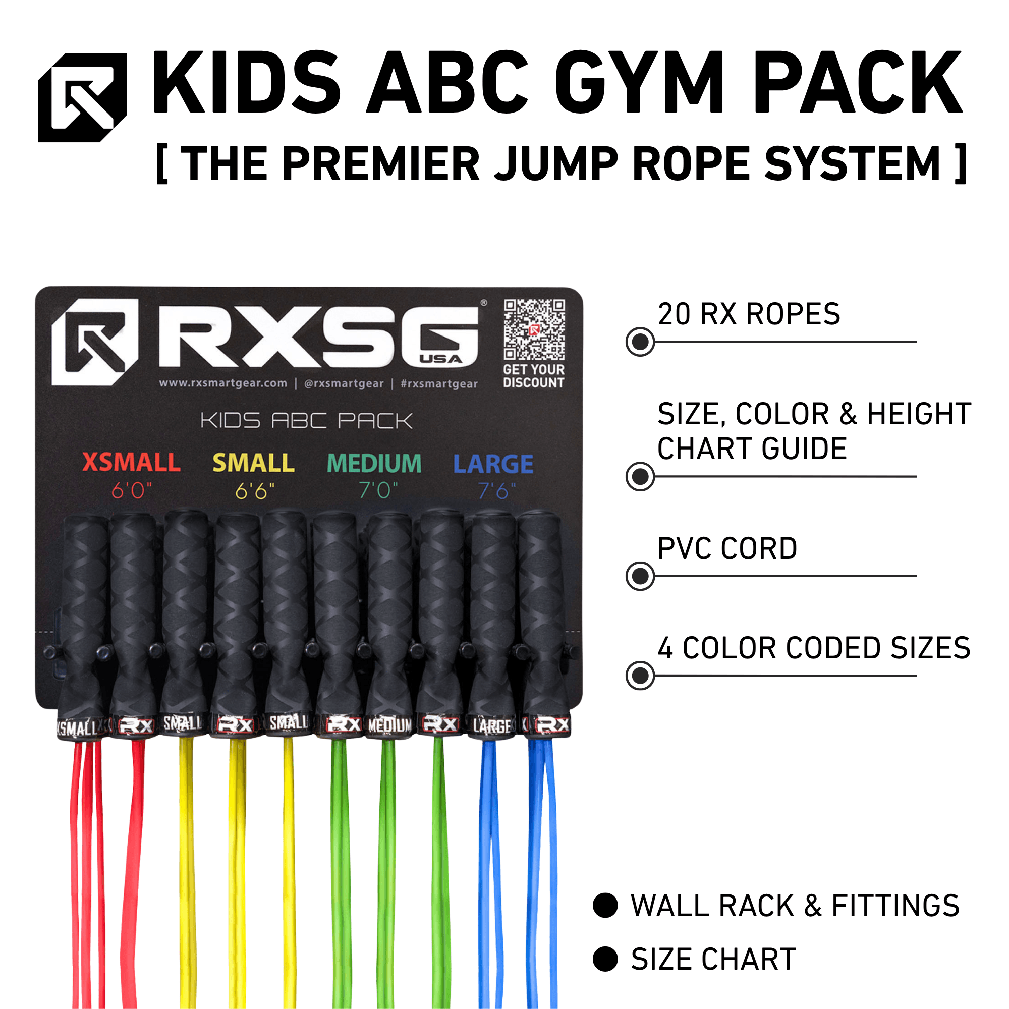 RXSG_KIds_ABC_Jump_Rope_Gym_Pack Features