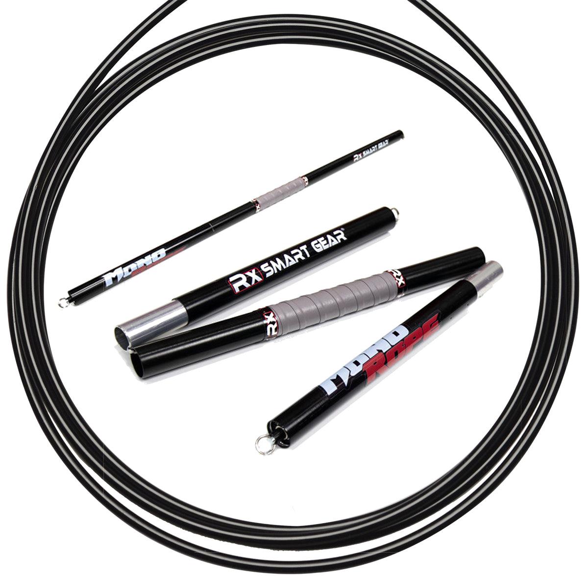 RXSG Mono Adaptive Jump Rope With Black Cable Way to fold it