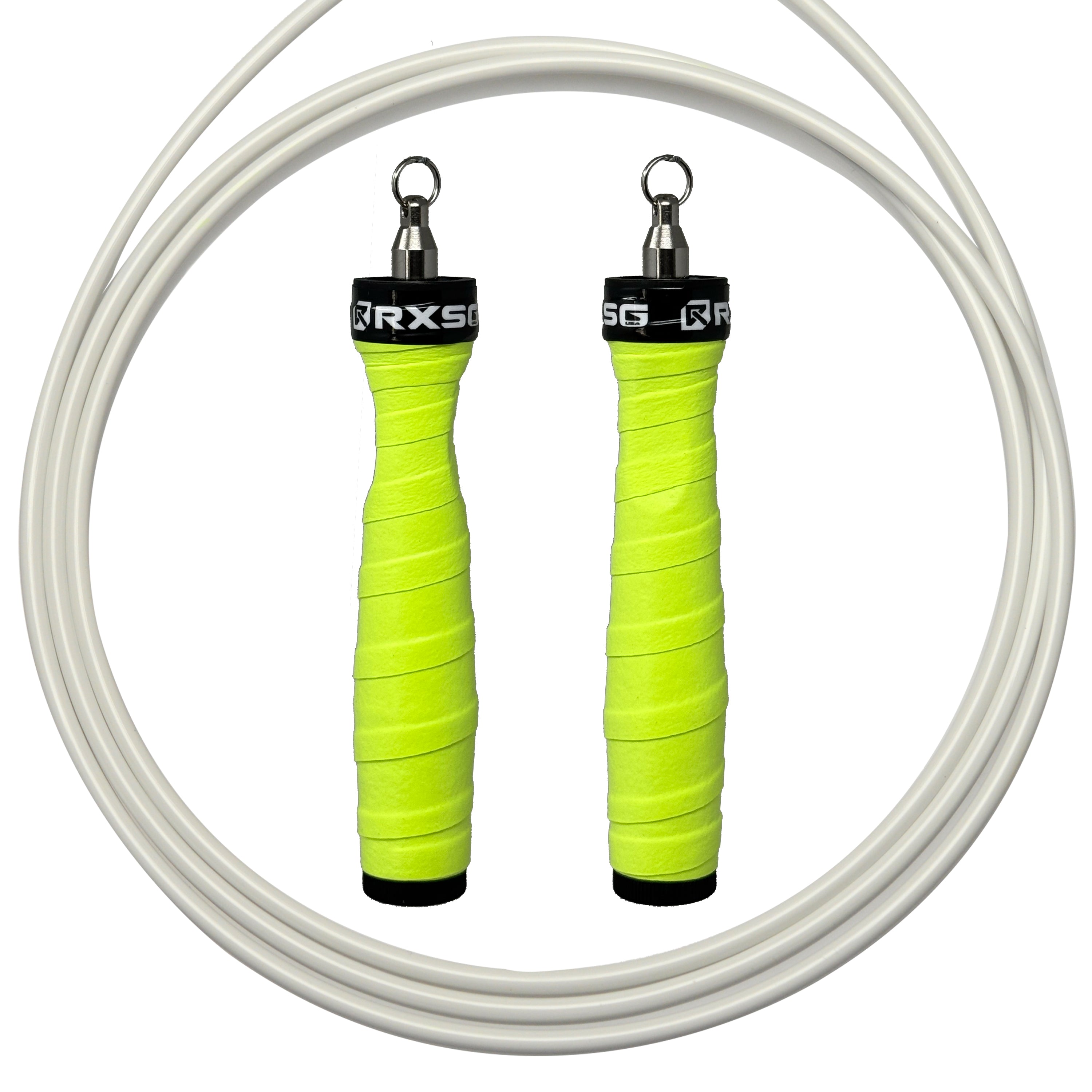 RXSG Rx Jump Rope 2.0 Custom Limelight with White Cable