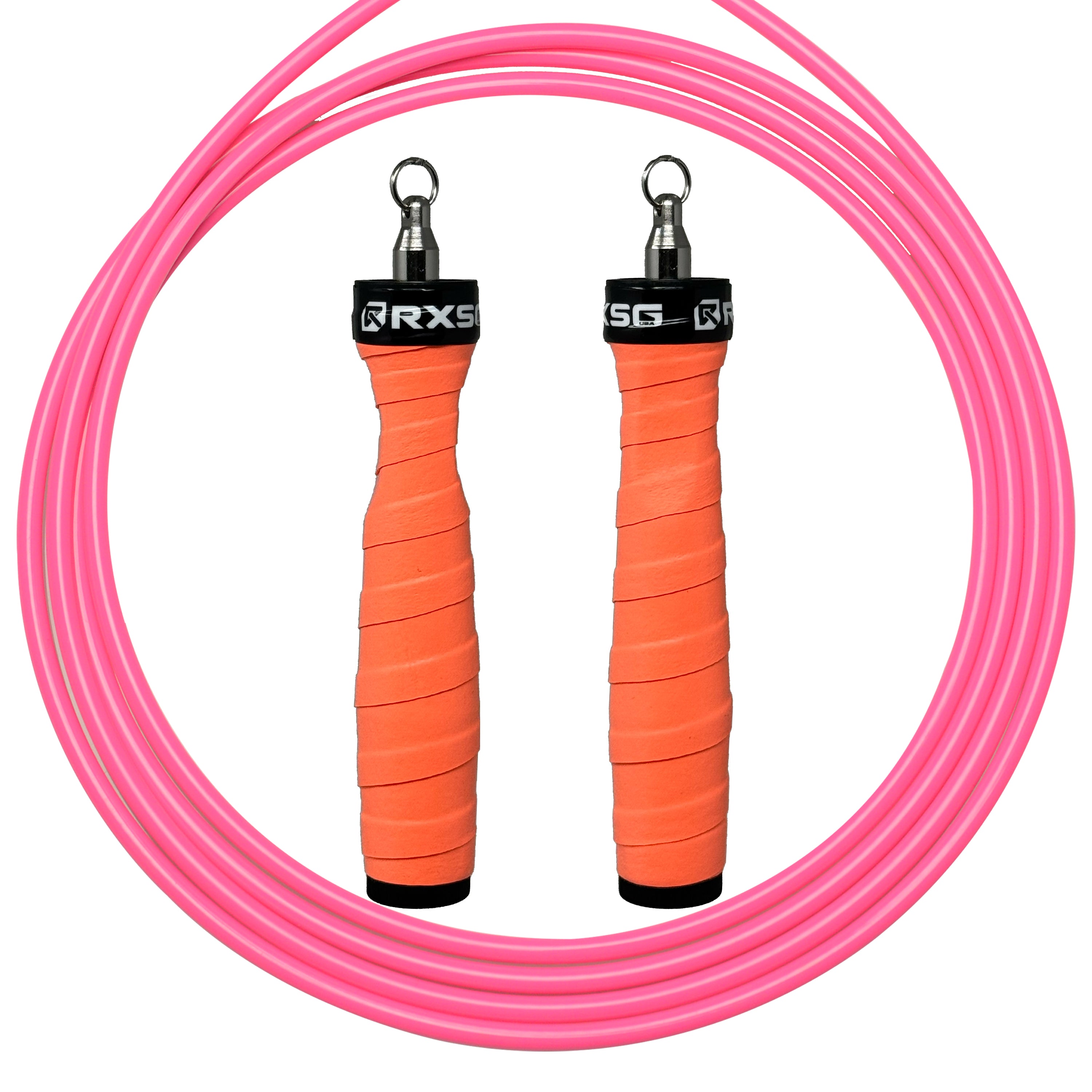 RXSG Rx Jump Rope 2.0 Custom Outrageous Orange with Neon Pink Cable