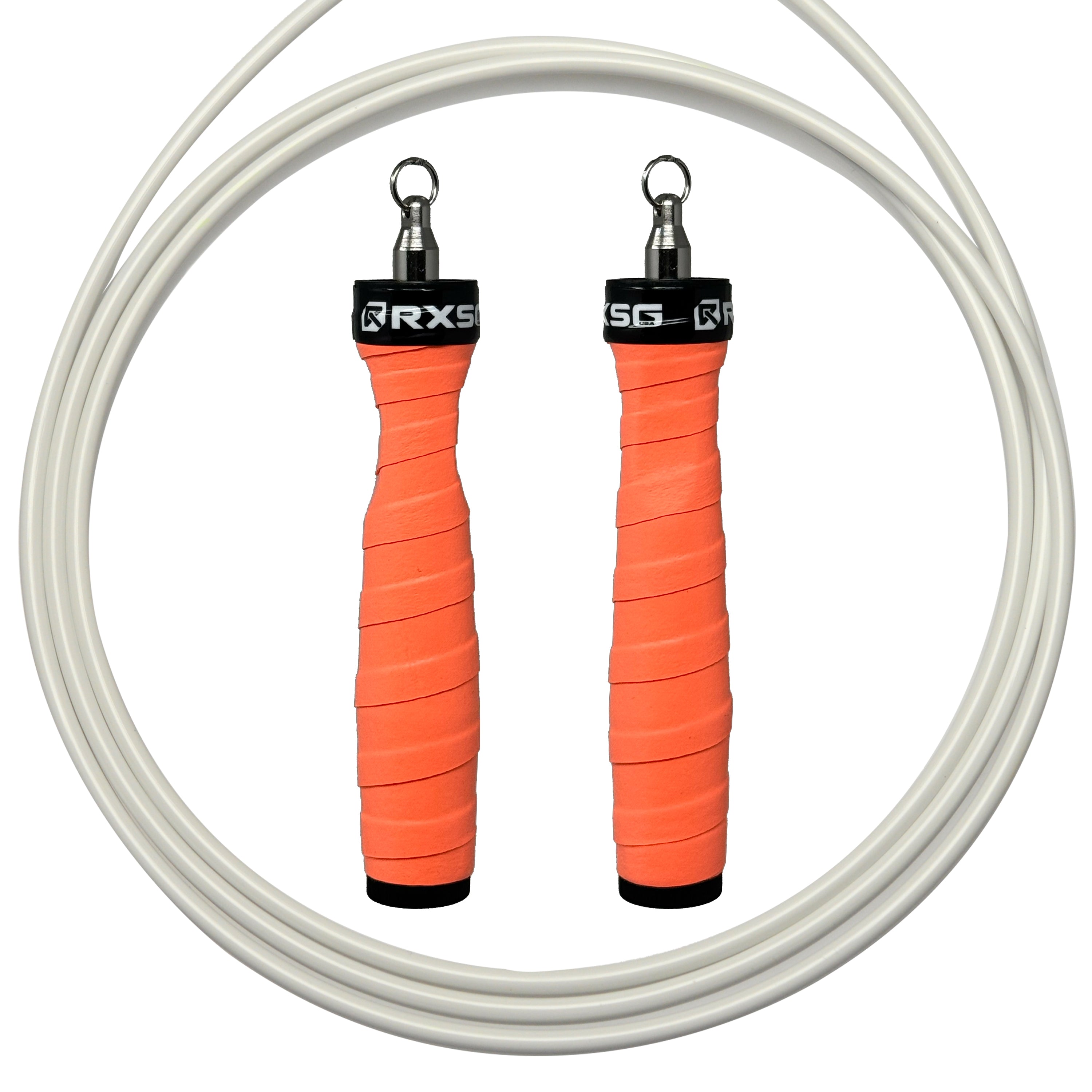 RXSG Rx Jump Rope 2.0 Custom Outrageous Orange with White Cable