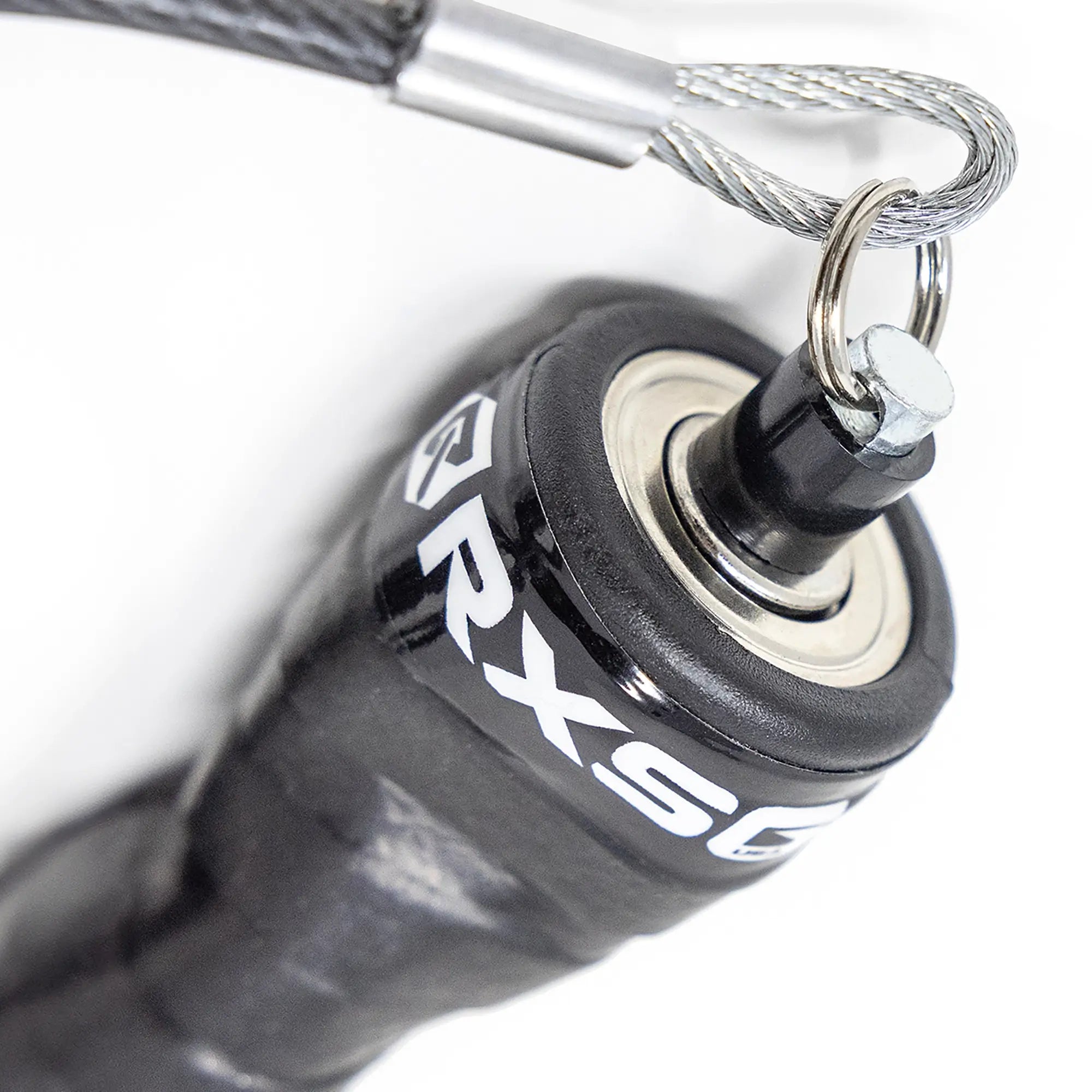 Rx Smart Gear_Rx Original CustomFit_Black_Jump_Rope_with_Black_Buff_Cable_Upclose Handle