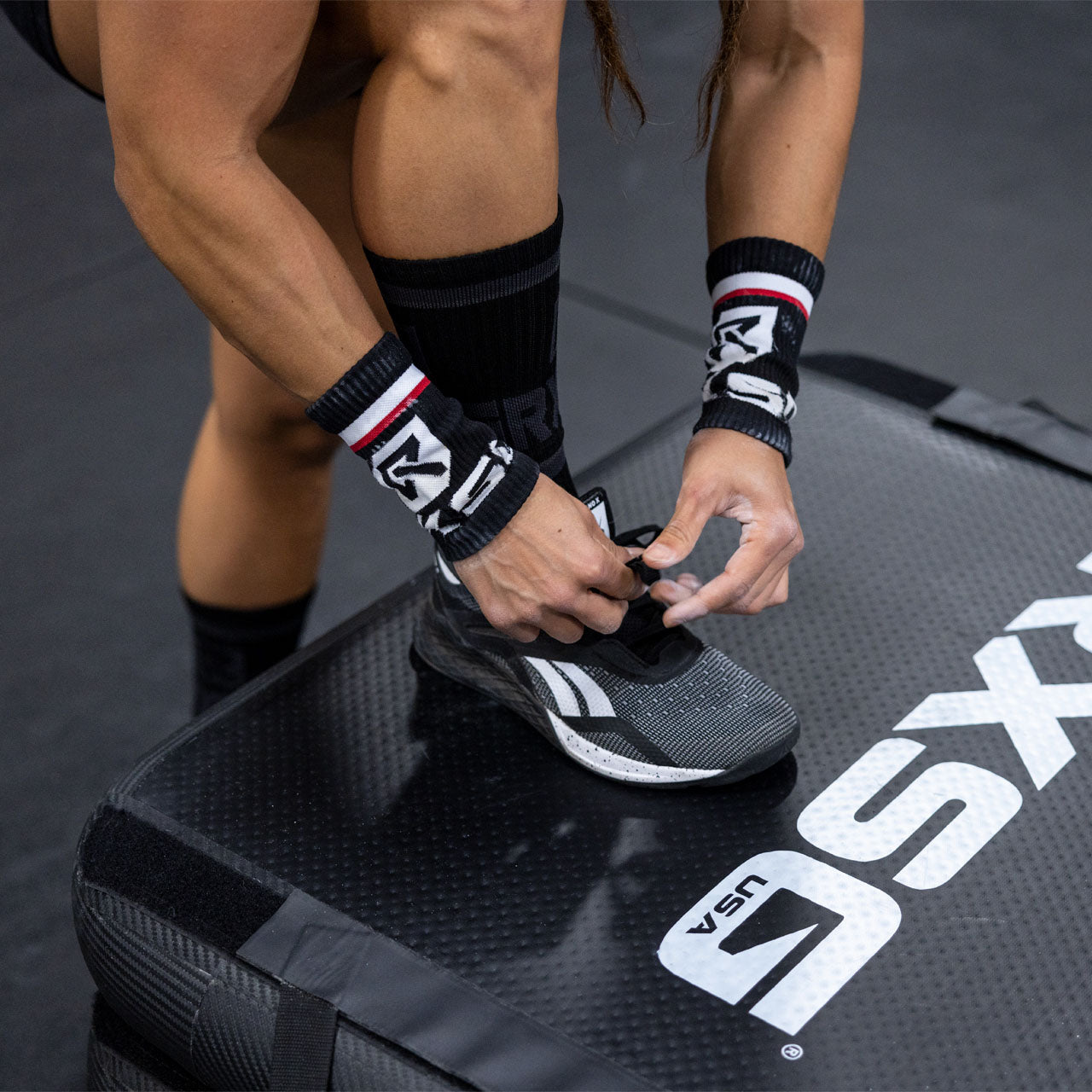 RXSG Wrist Socks worn by Athlete