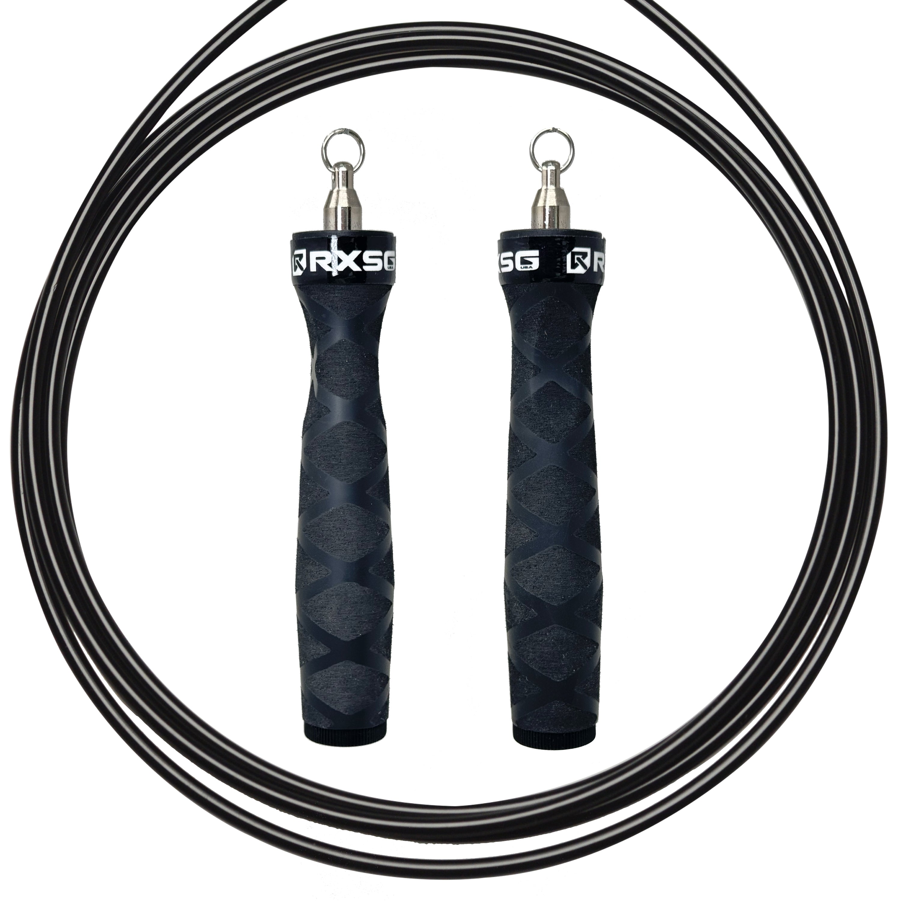 Rx_Jump_Rope_2.0_Standard Black Handles with Black Cable