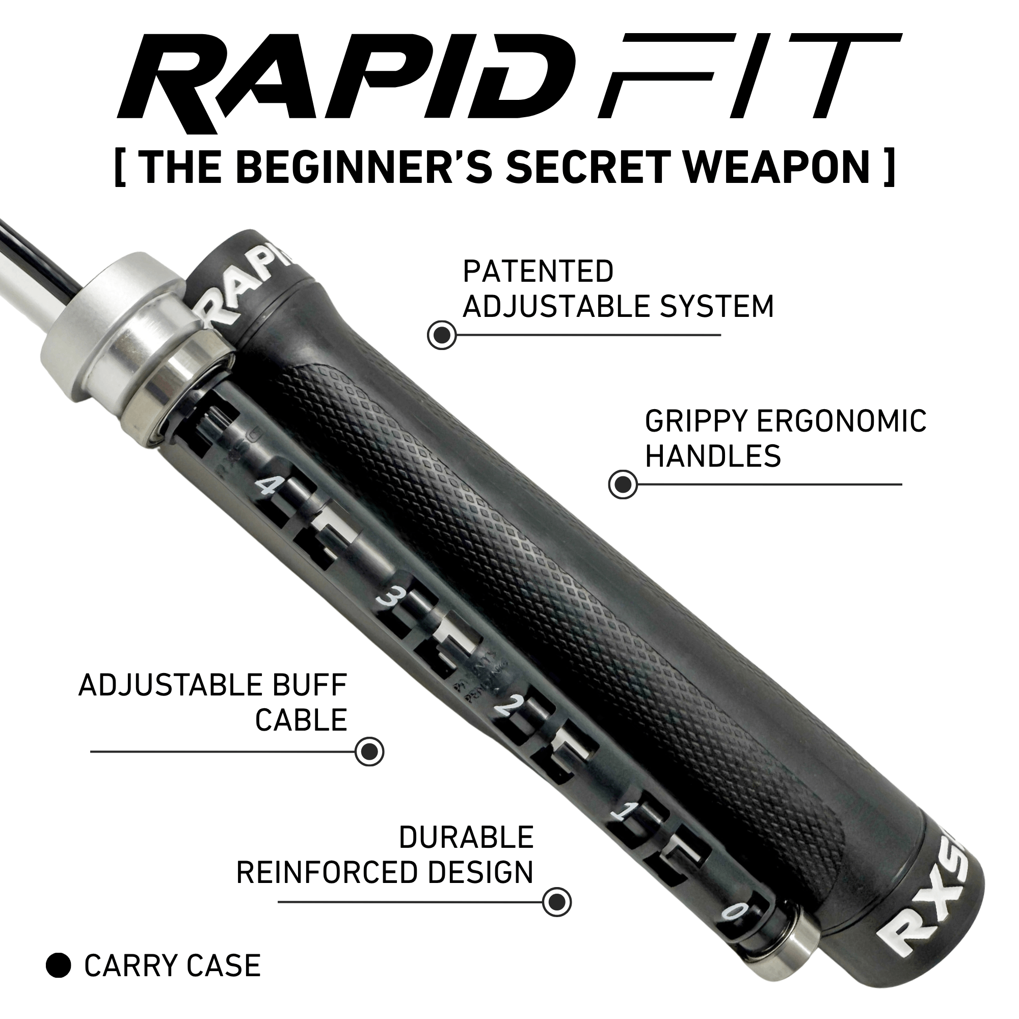 Rx Smart Gear Rapid Fit Jump Rope Adjustable Features