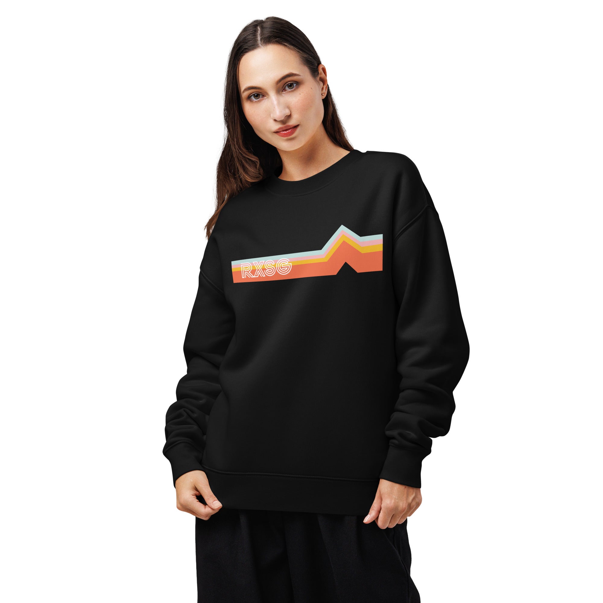 RXSG Vintage Crew Neck Sweatshirt on Model
