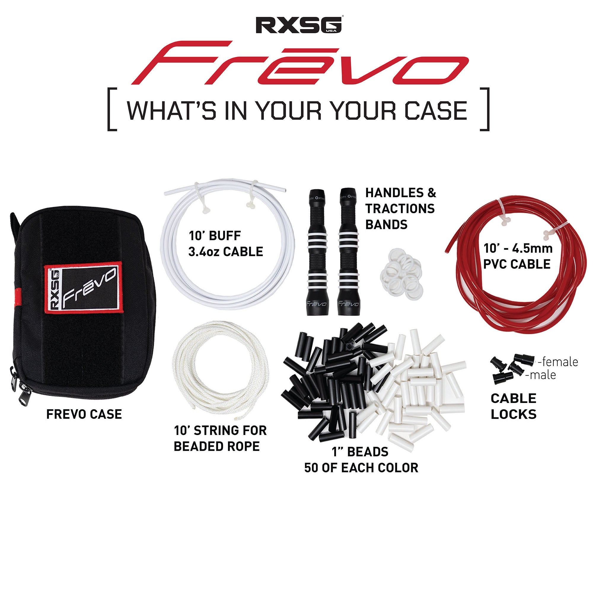 FREVO Freestyle Jump Rope all parts included and features