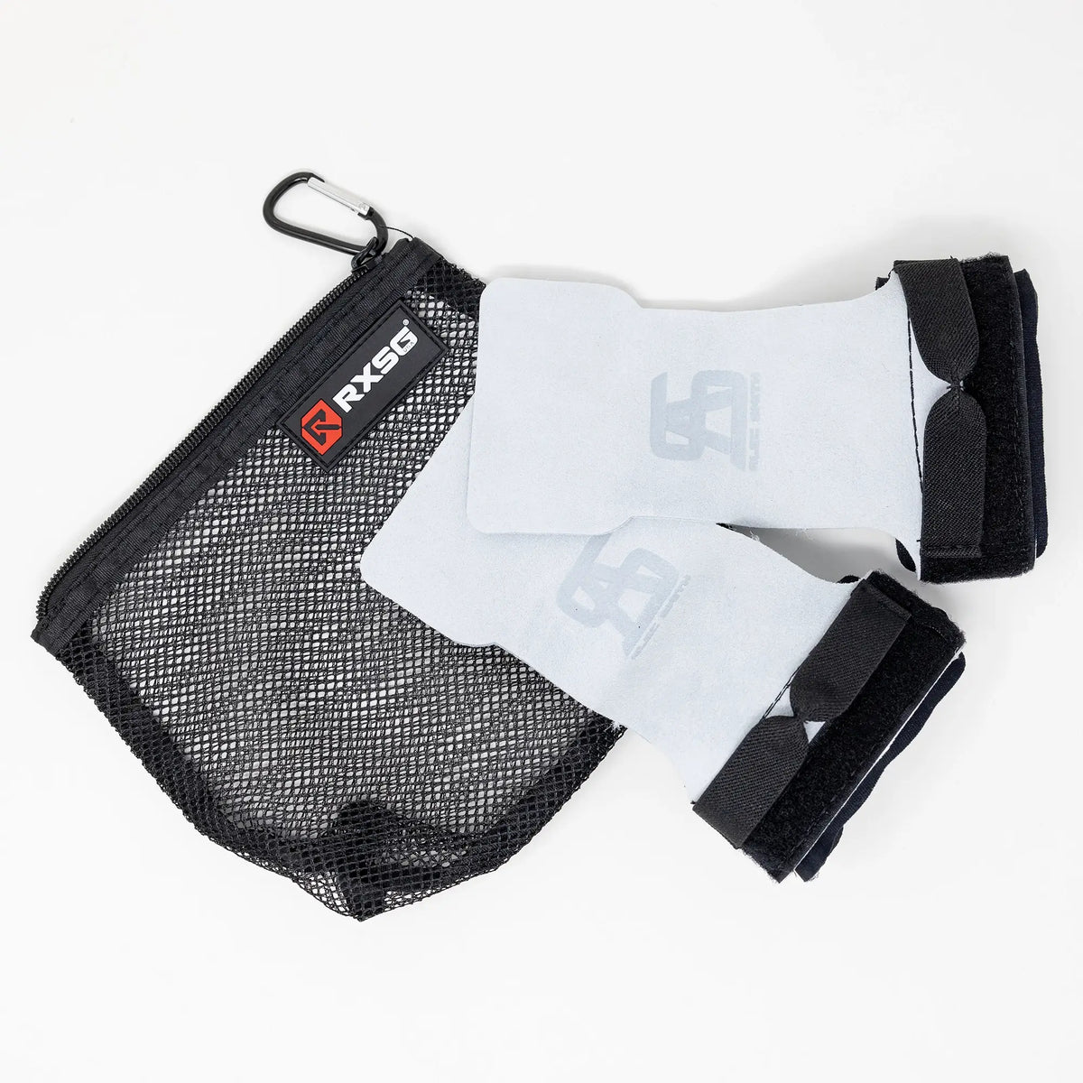 Alec Smith Grips 2.0 Original Grips pair laid flat back with mesh bag