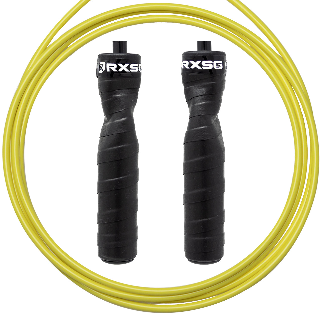 RXSG CustomFit BlackOps Jump Rope Yellow Cable