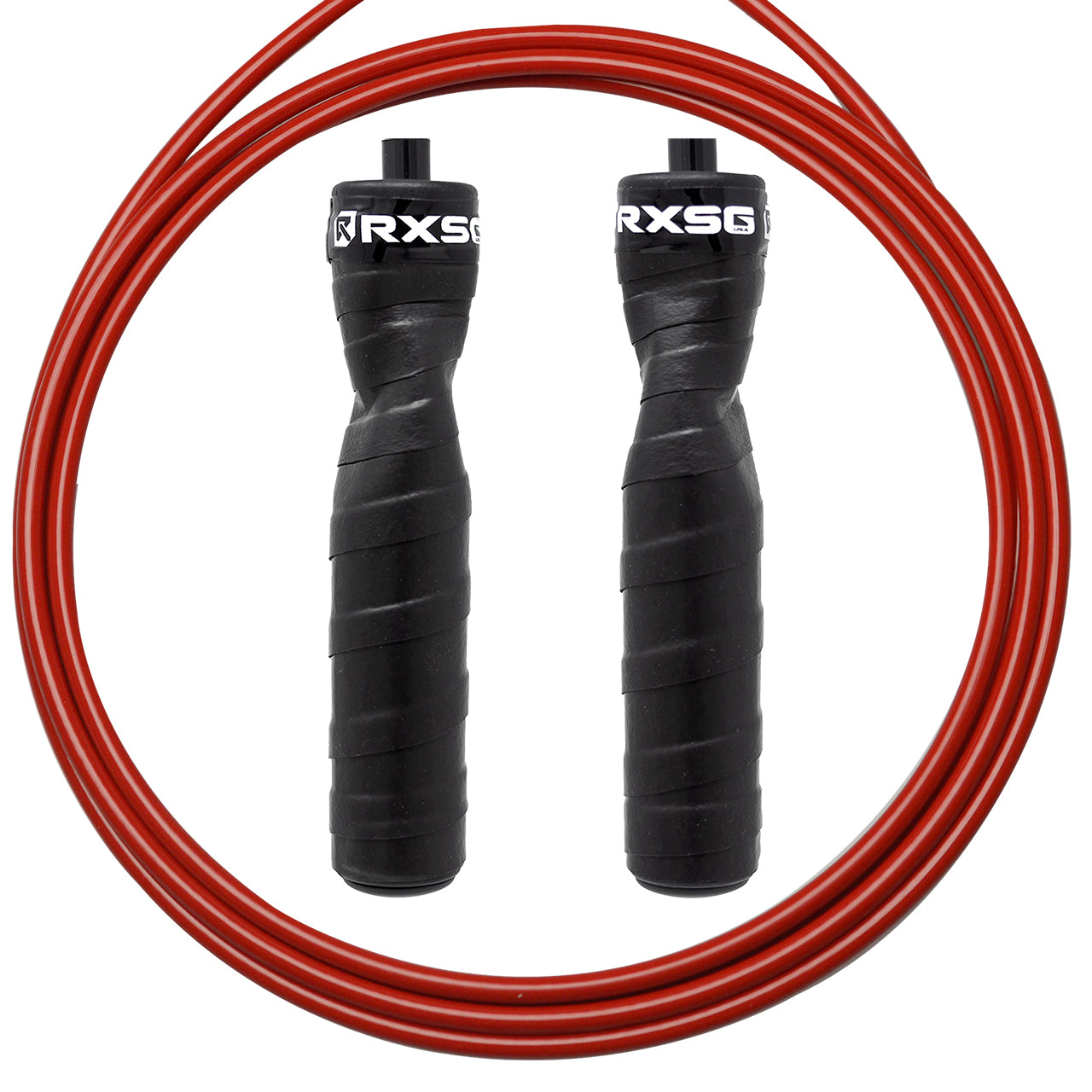 RXSG CustomFit BlackOps Jump Rope Red Cable