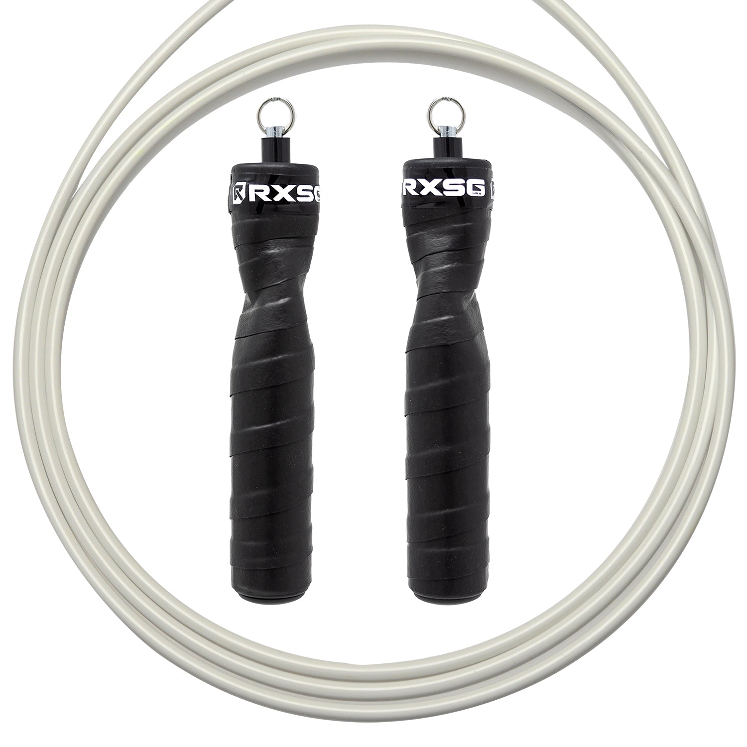 RXSG CustomFit BlackOps Jump Rope White Cable