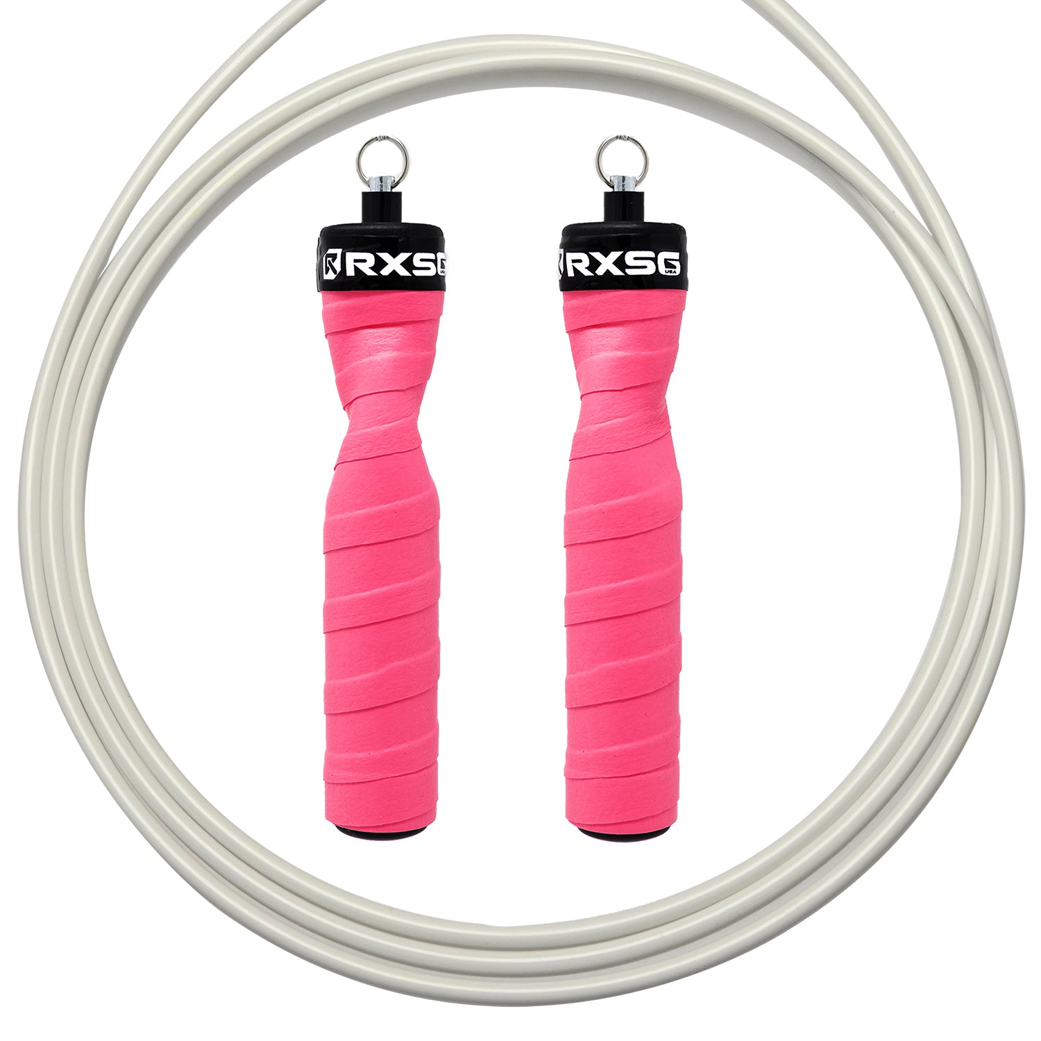  RXSG CustomFit Poppin Pink Jump Rope White Cable