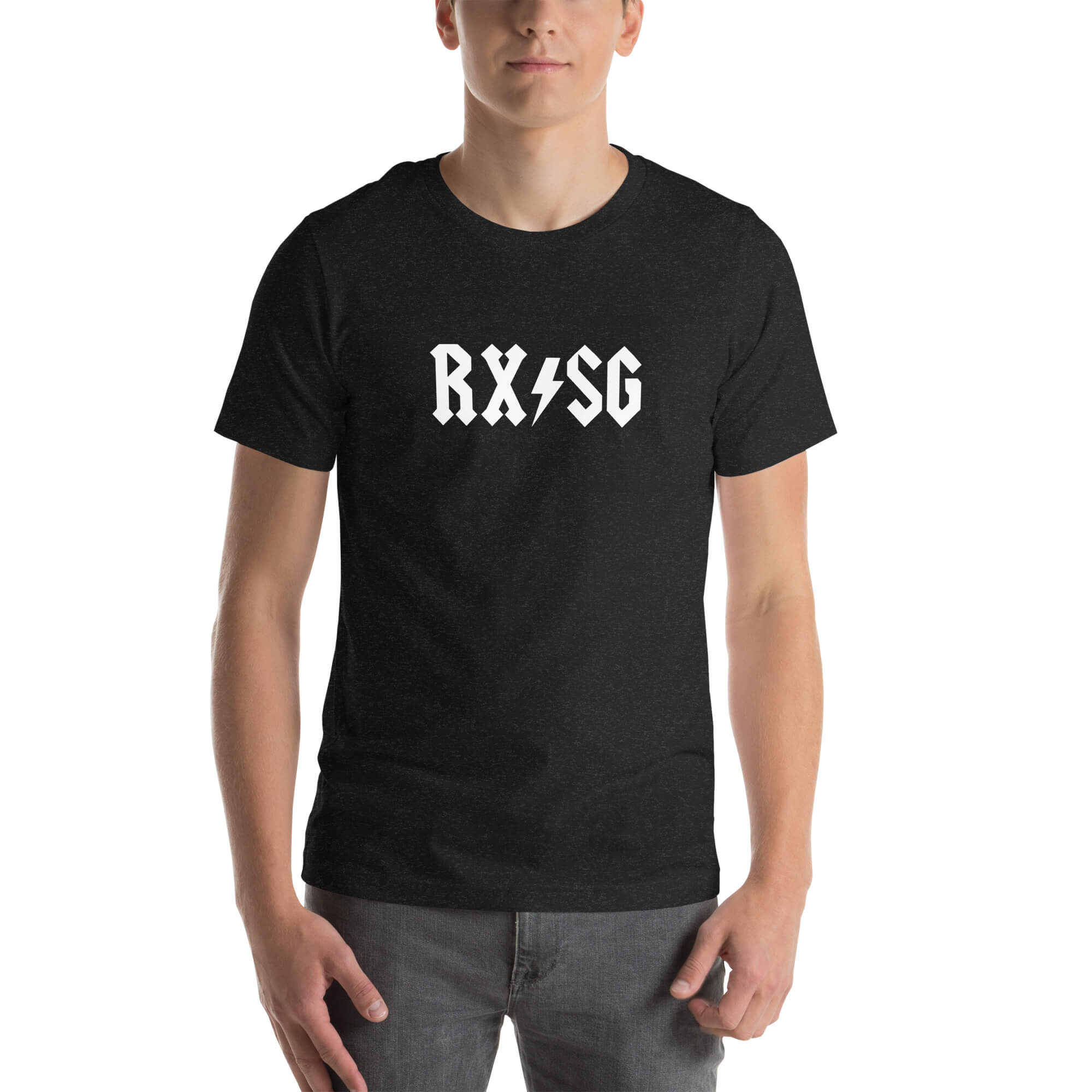 RXSG_High_Voltage_Dubs_T-Shirt_Front View on Model
