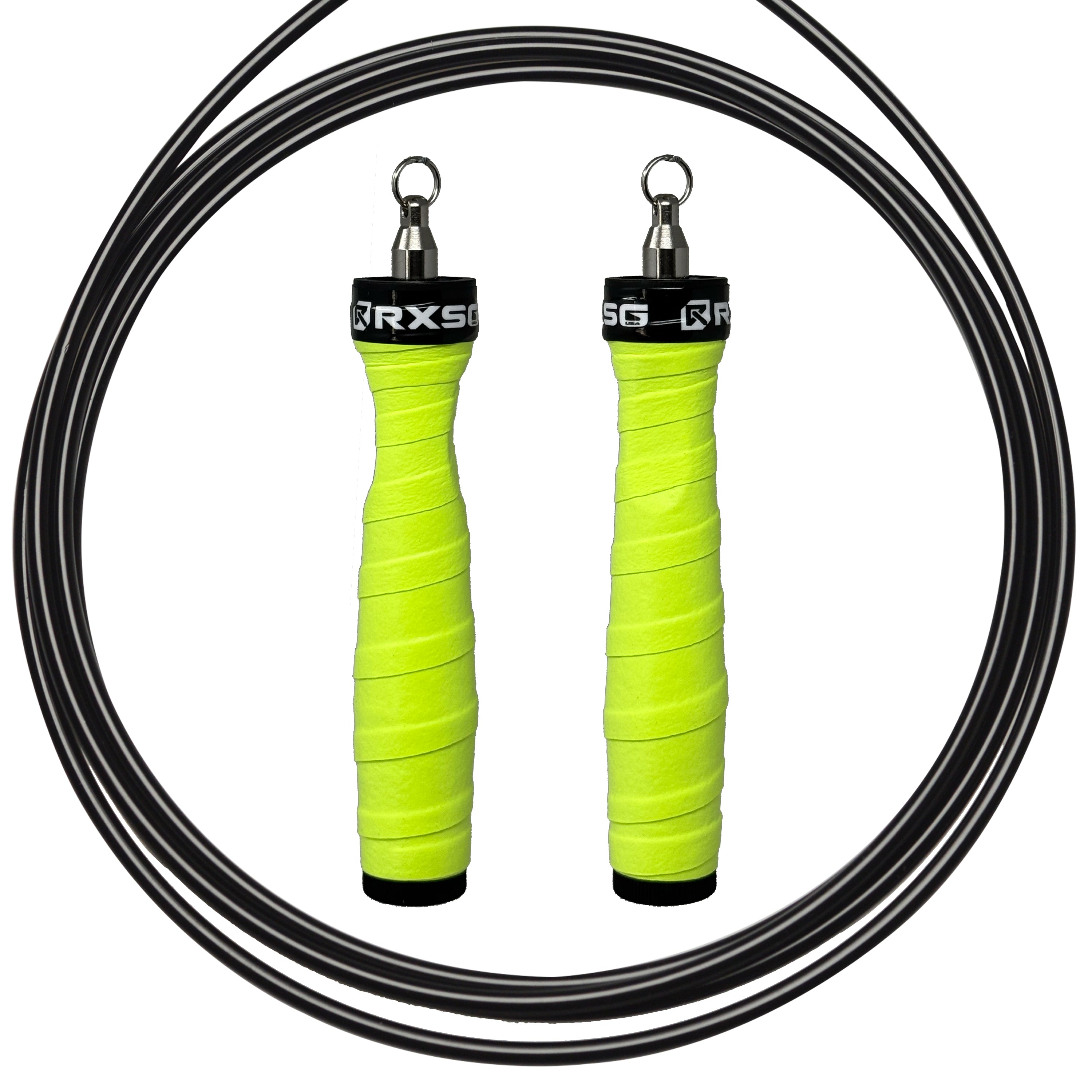 RXSG Rx Jump Rope 2.0  Custom Limelight with Black Cable