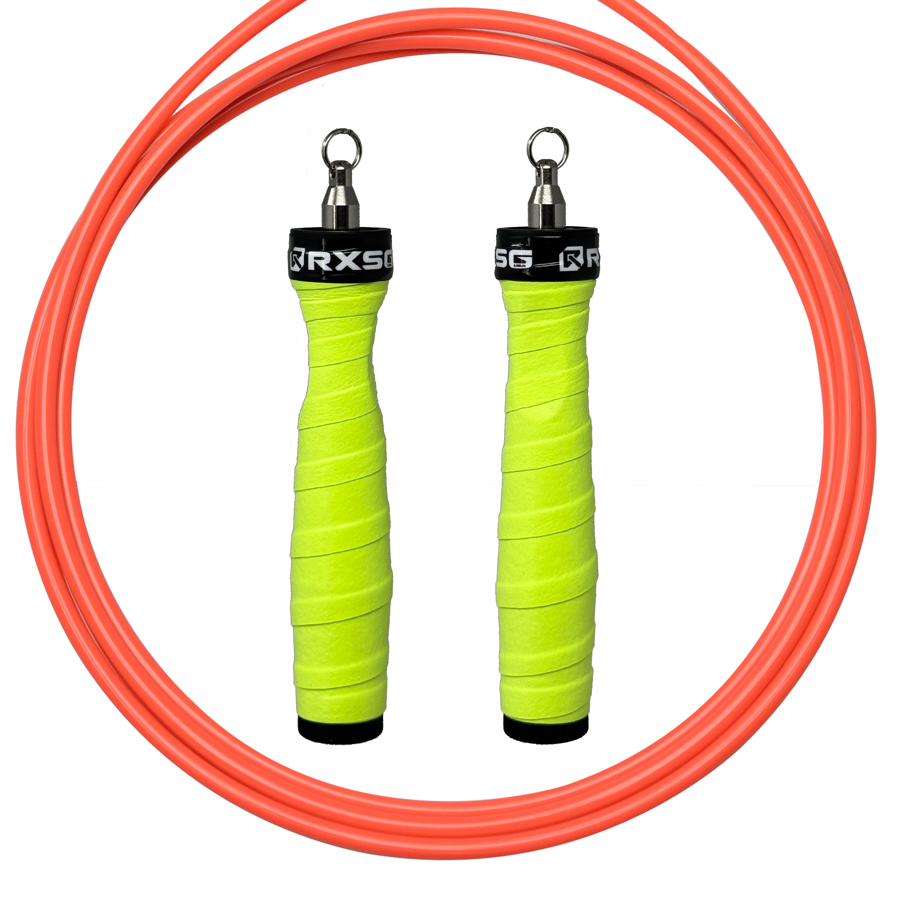 RXSG Rx Jump Rope 2.0  Custom Limelight with Neon  Orange Cable