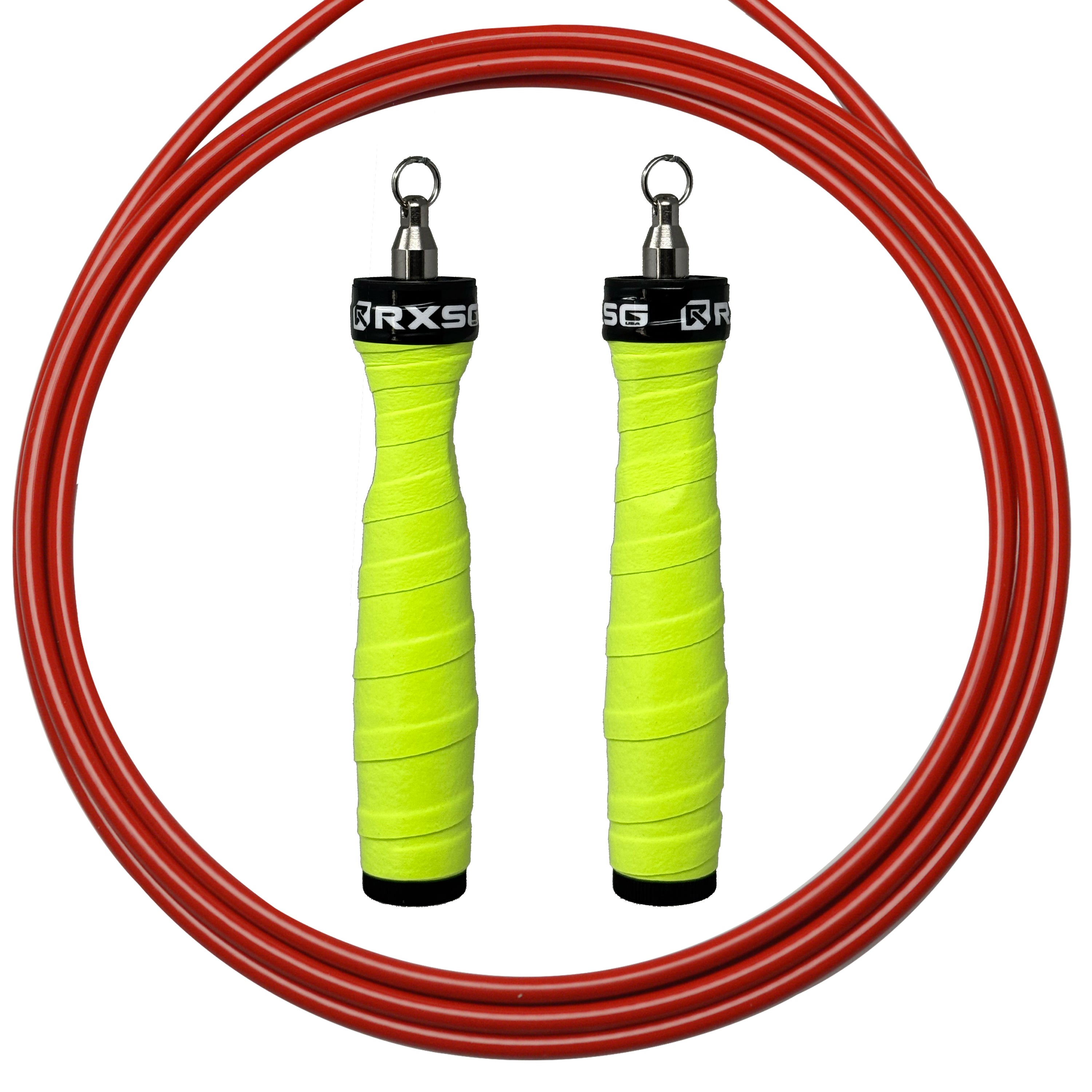 RXSG Rx Jump Rope 2.0  Custom Limelight with Red Cable