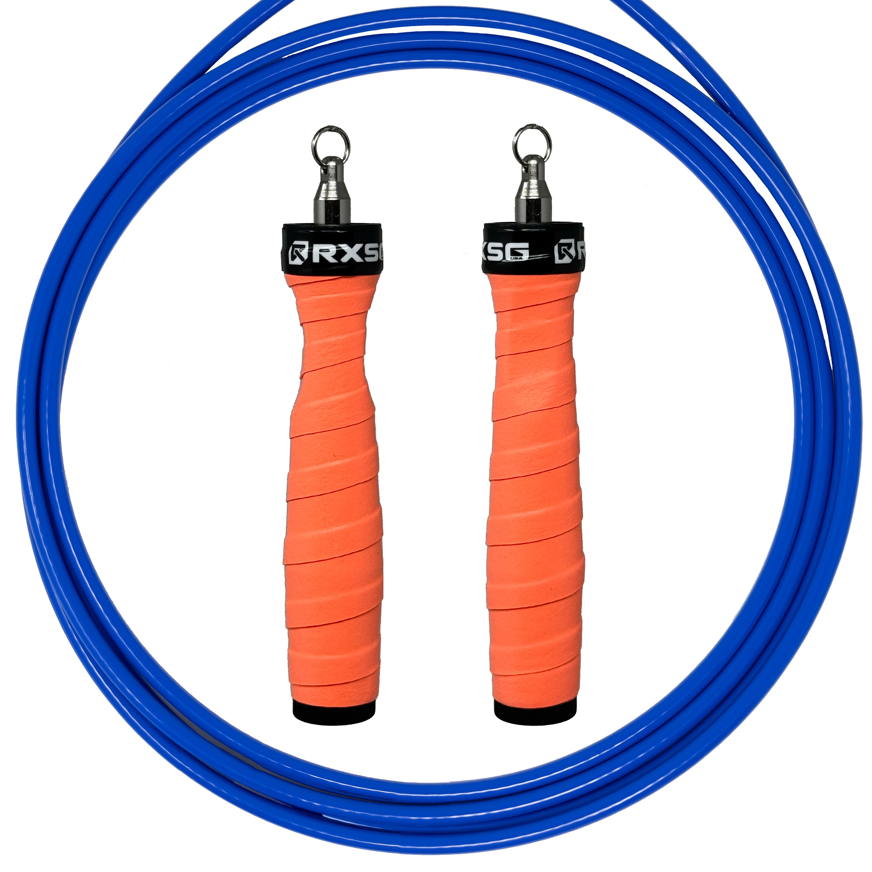 RXSG Rx Jump Rope 2.0  Custom Outrageous Orange with Blue Cable