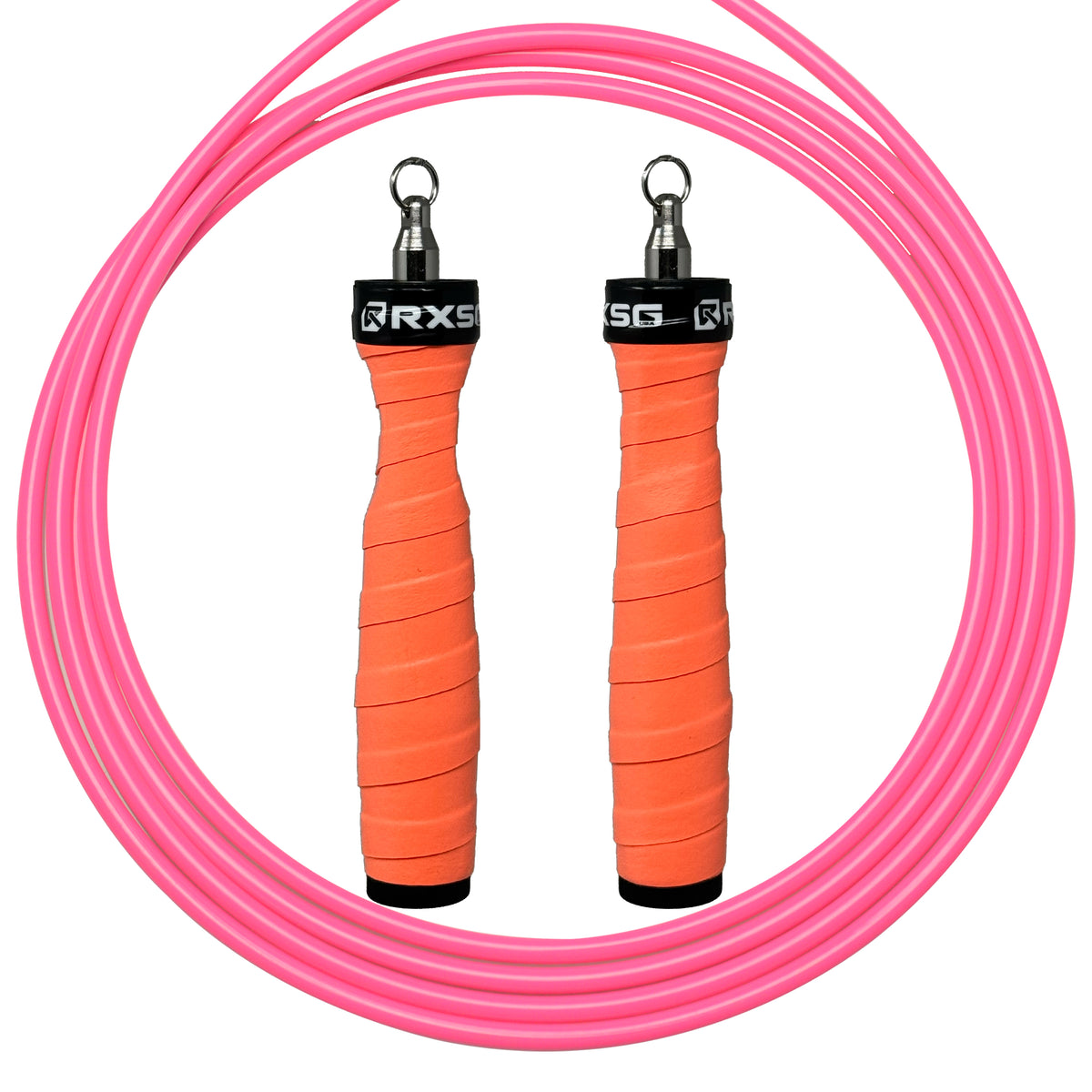 RXSG Rx Jump Rope 2.0  Custom Outrageous Orange with Neon Pink Cable