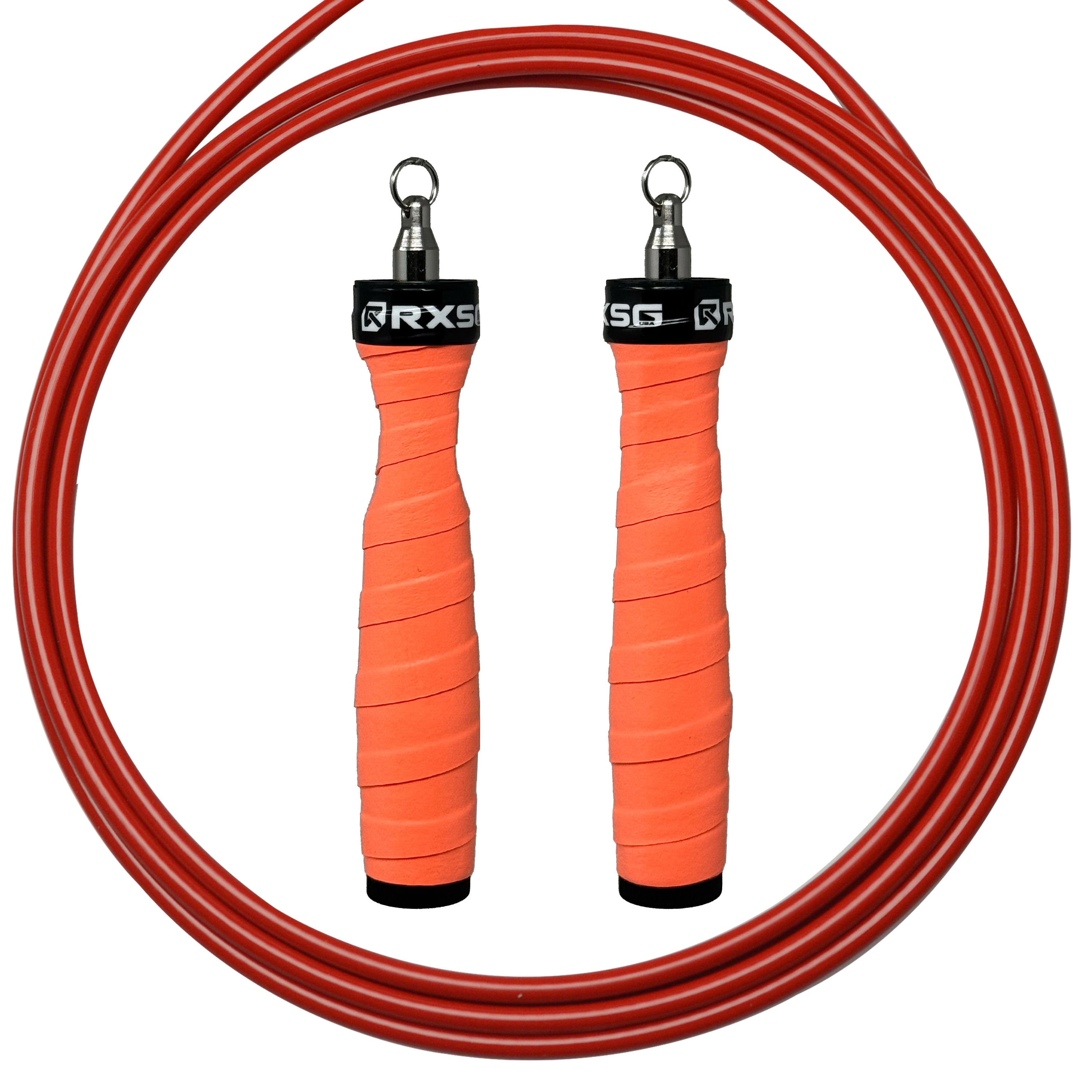 RXSG Rx Jump Rope 2.0  Custom Outrageous Orange with Red Cable