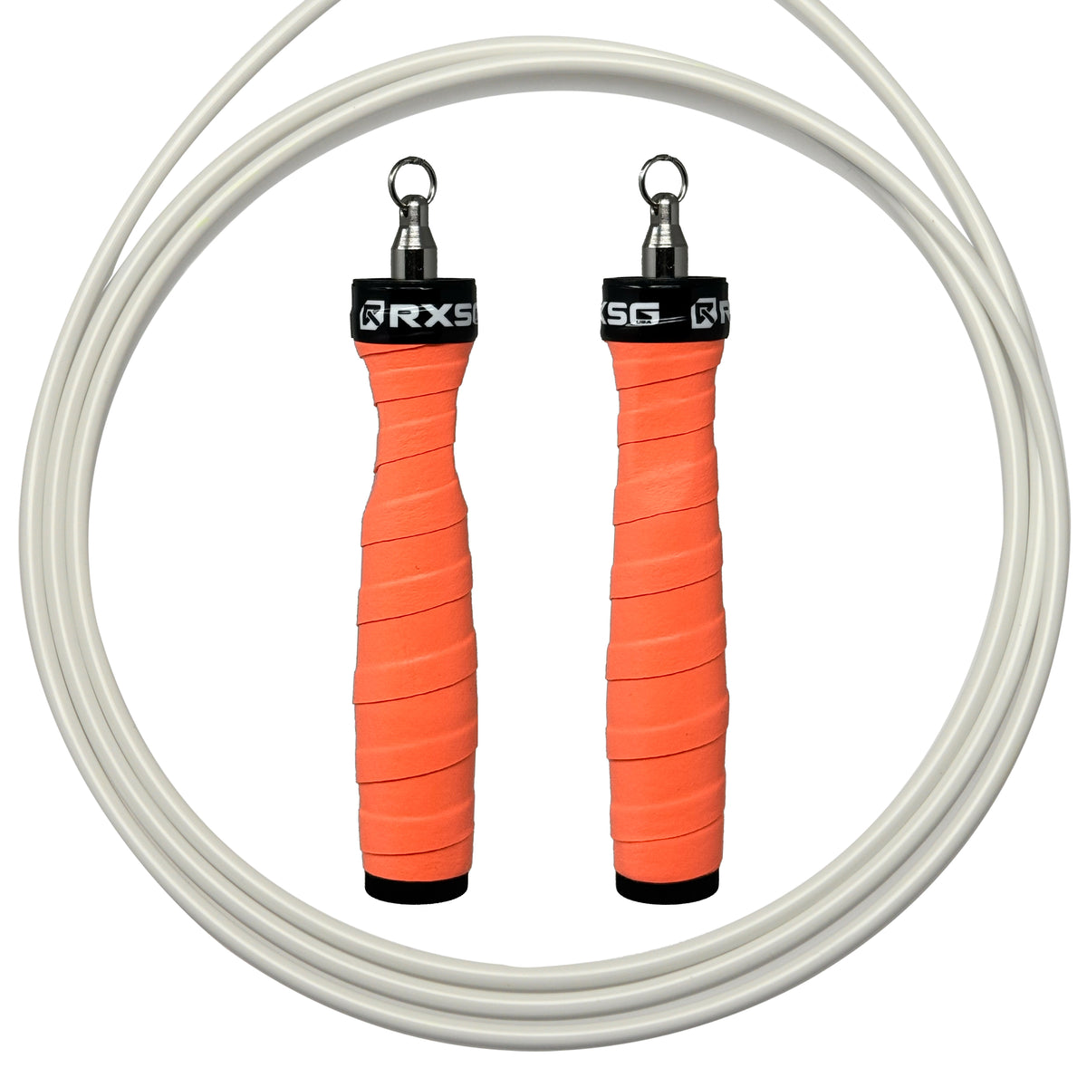 RXSG Rx Jump Rope 2.0  Custom Outrageous Orange with White Cable