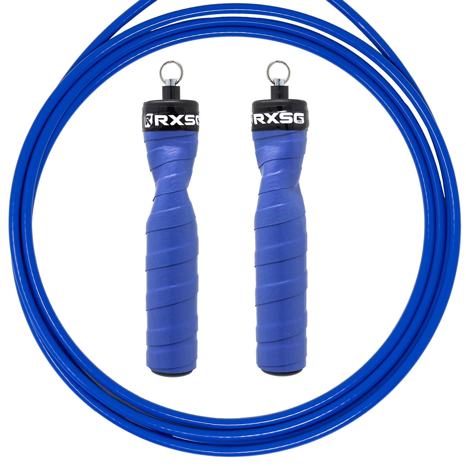 Rx Smart Gear_Rx Original CustomFit_Blue_Jump_Rope_with_Blue_Buff_Cable