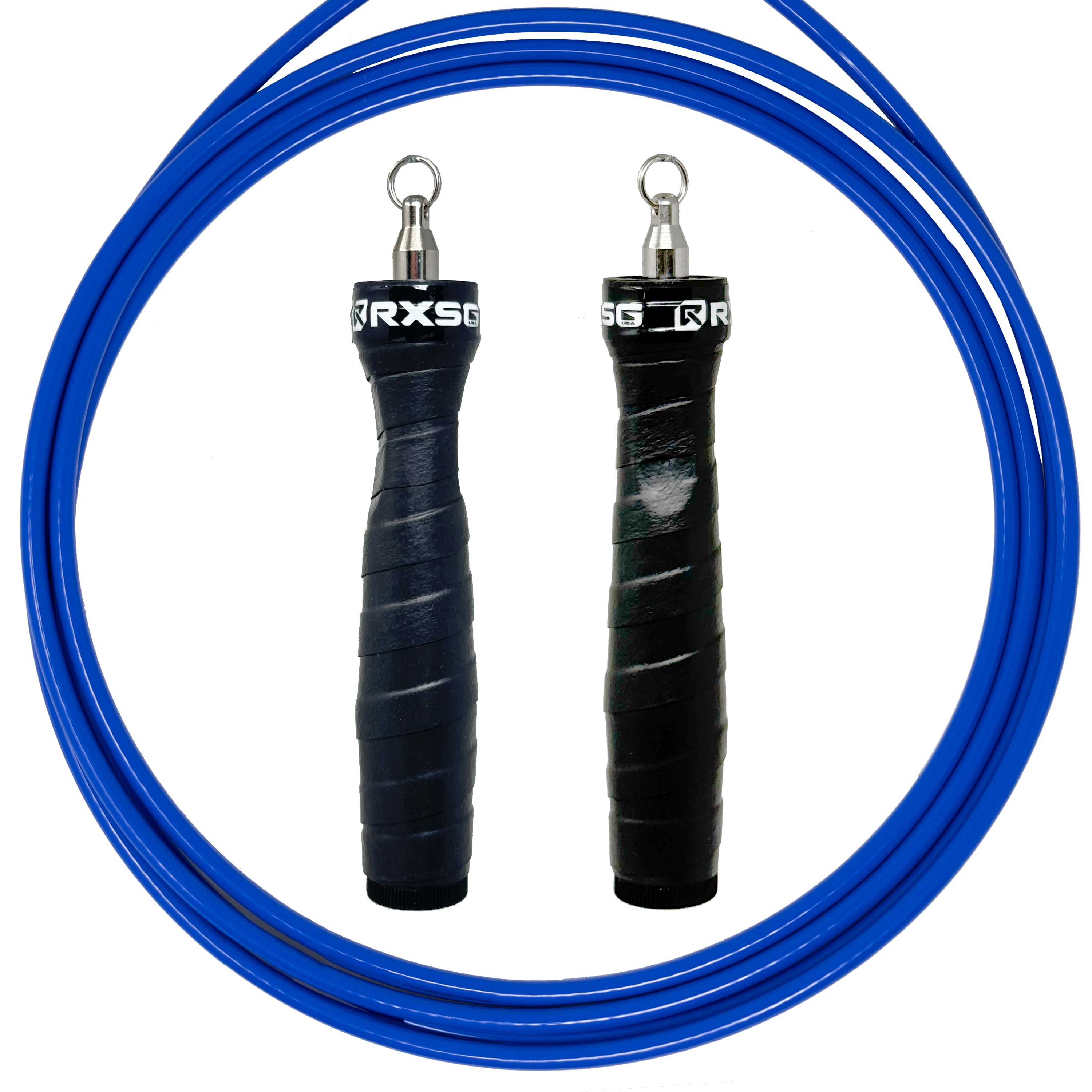 Rx Jump Rope 2.0 Black Handles with Blue Cable