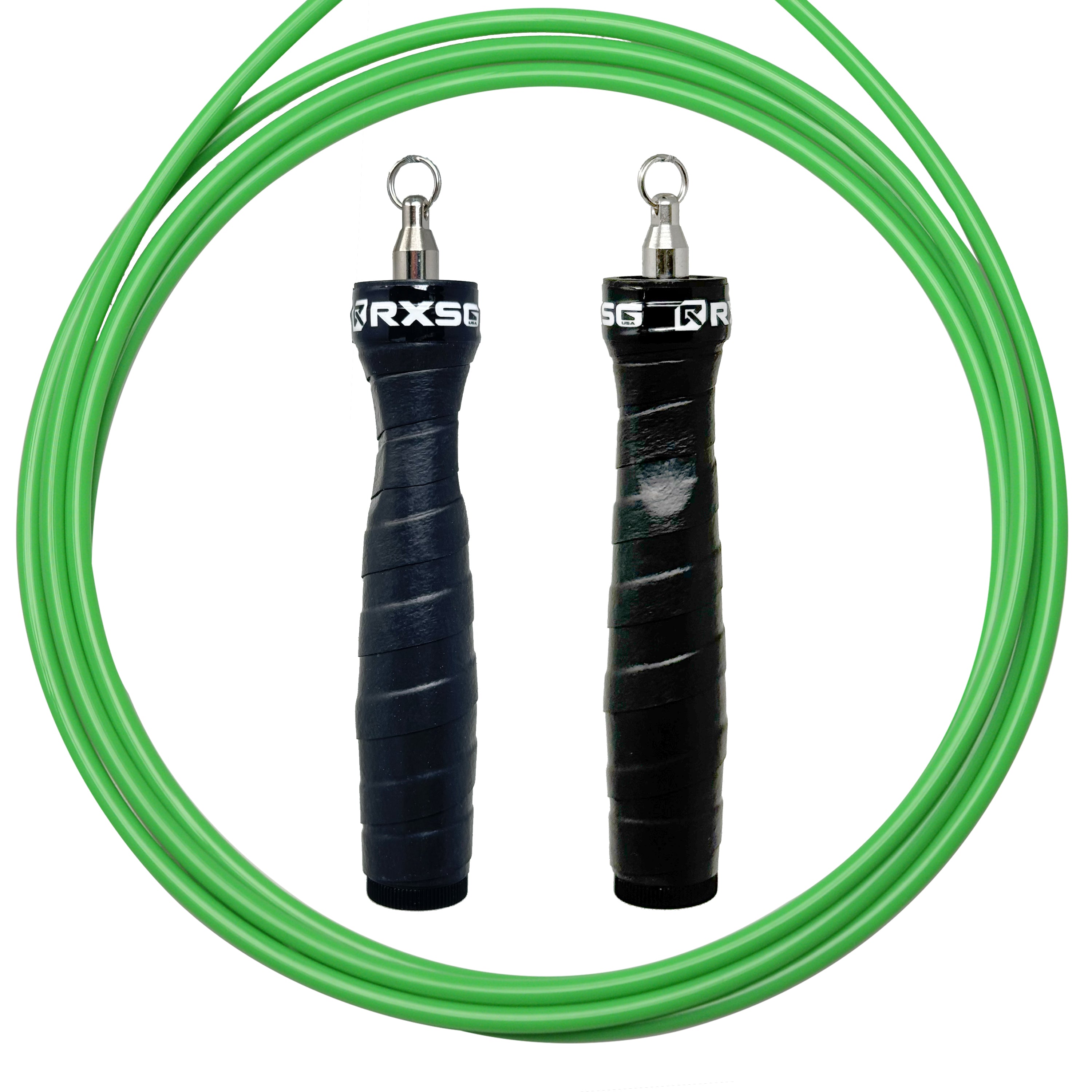 Rx Jump Rope 2.0 Black Handles with Neon Green Cable