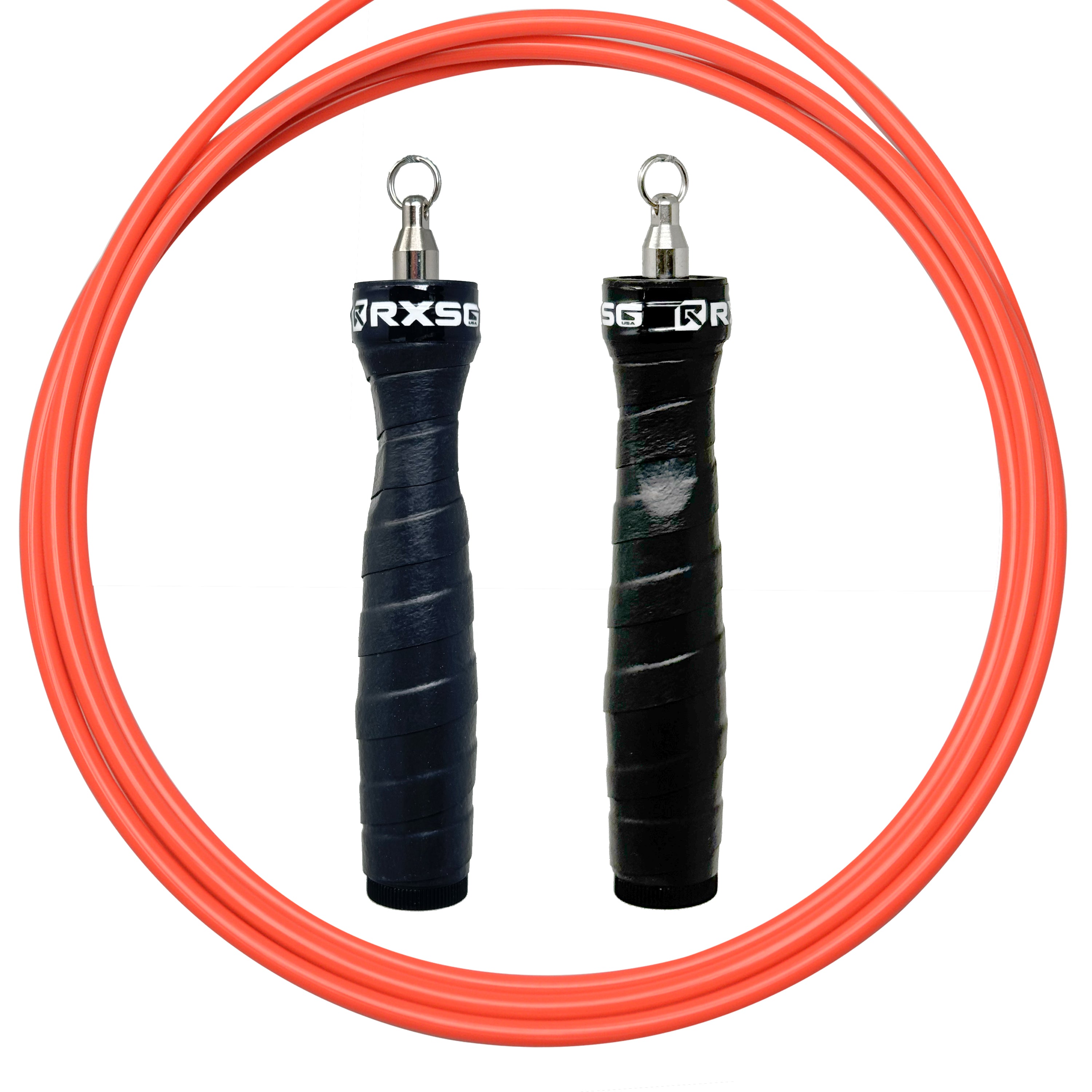 Rx Jump Rope 2.0 Black Handles with Neon Orange Cable