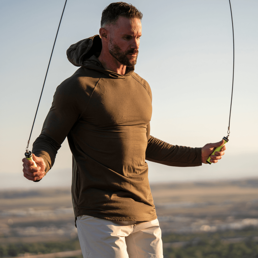 Rx Jump Rope 2.0 Custom Jump Rope used by CrossFit athlete outdoors