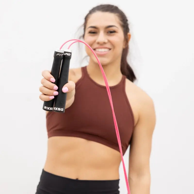 Rx Smart Gear RapidFit Jump Rope Held by athlete